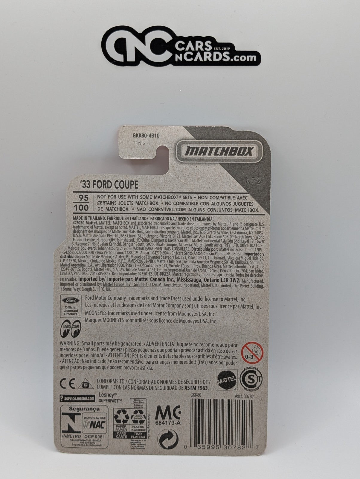 Matchbox '33 Ford Coupe Mooneyes 95/100