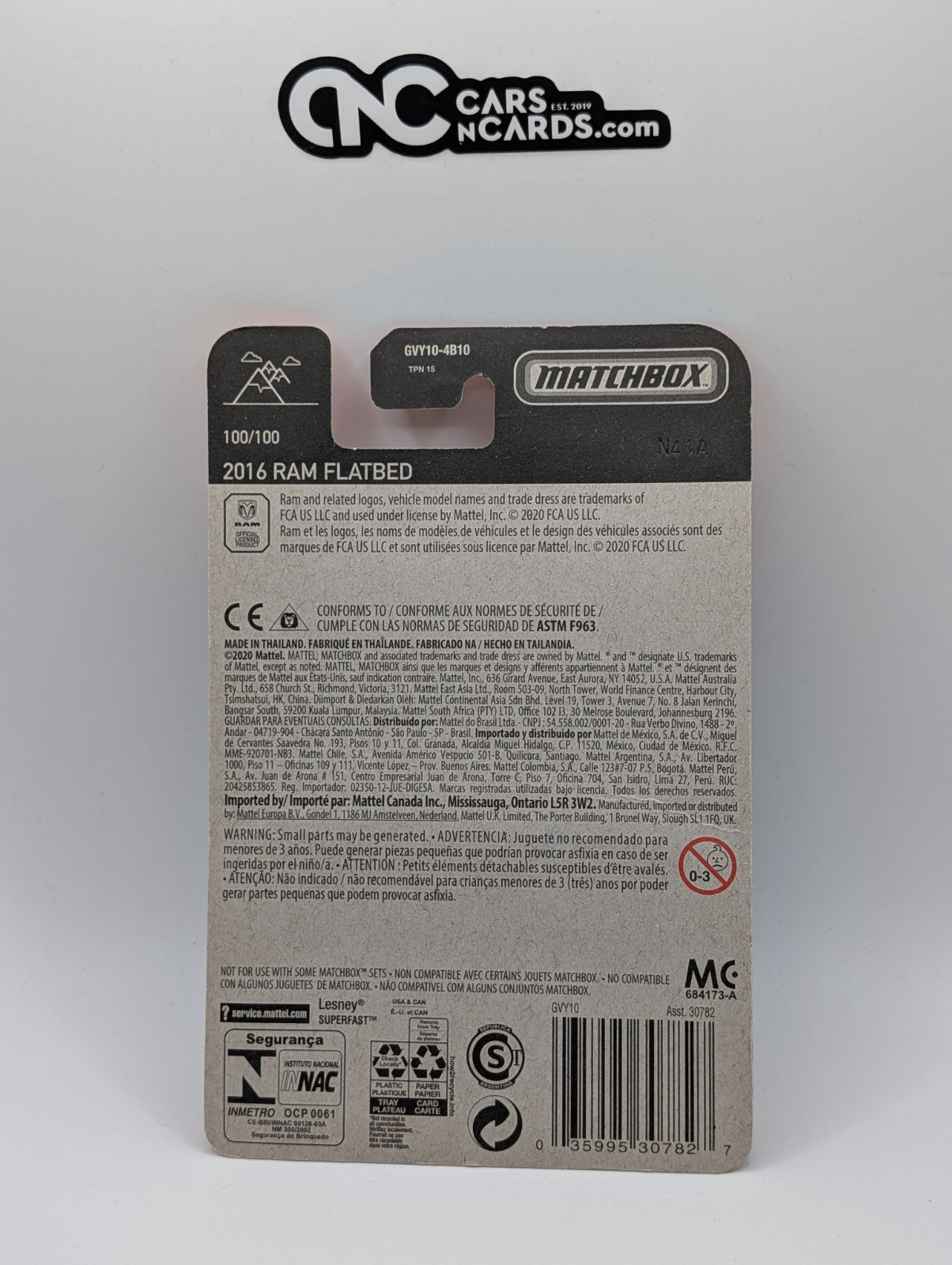 Matchbox 2016 Ram Flatbed 100/100 (Rough Edges)