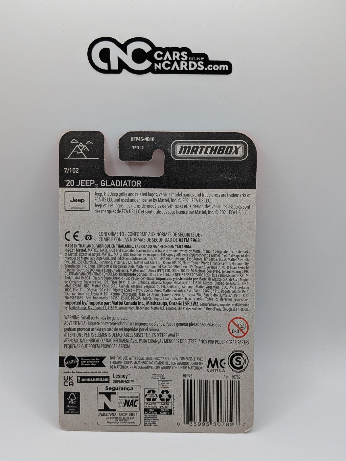 Matchbox '20 Jeep Gladiator Green 7/102 (Soft Corners)