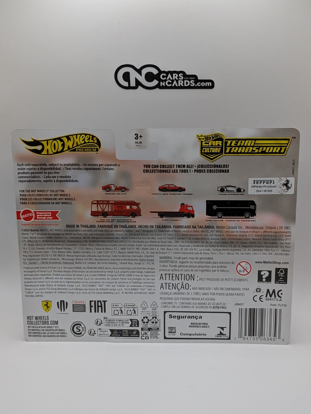 2025 Hot Wheels Premium Car Culture Team Transport #83 Ferrari 250 GTO