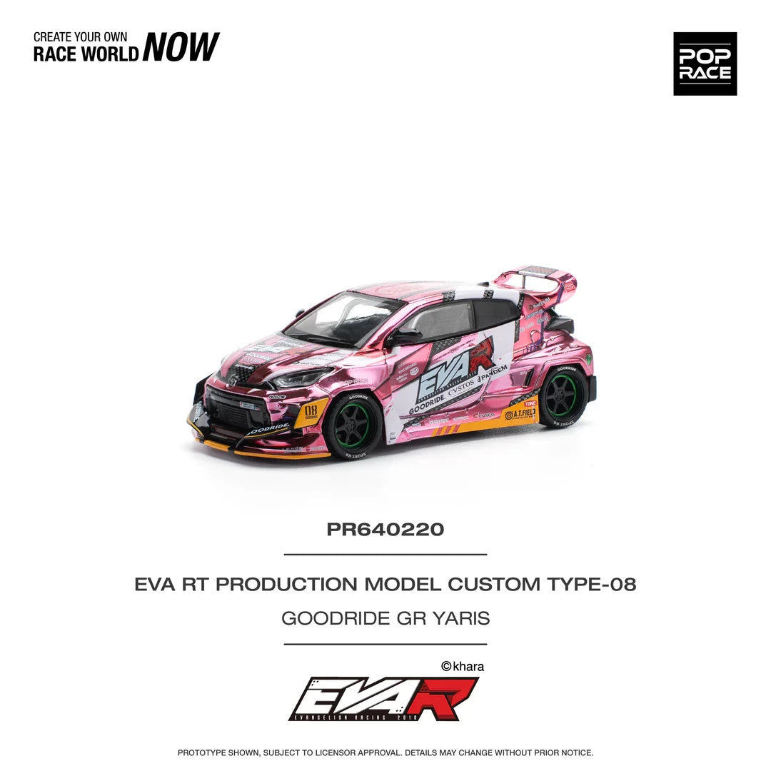 POPRACE 1:64 EVA RT PRODUCTION MODEL CUSTOM TYPE-08 GOODRIDE GR YARIS PR640220