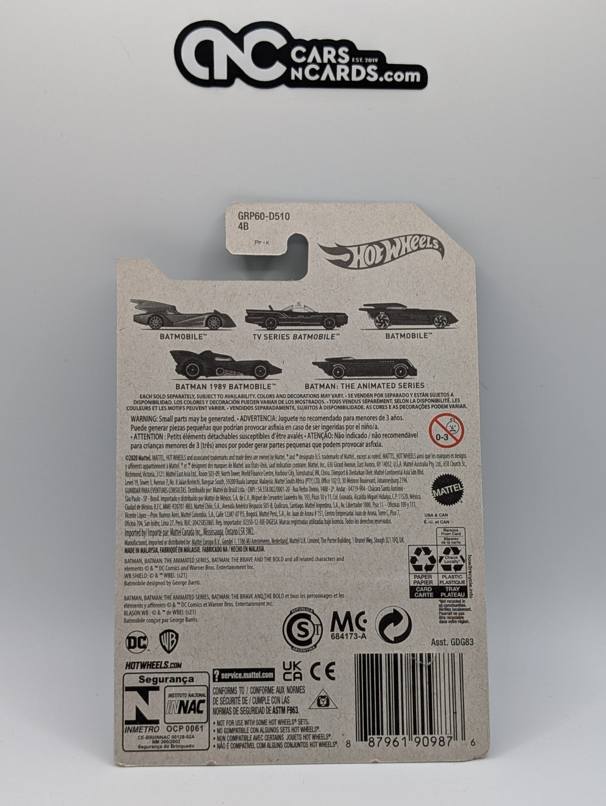 2021 Hot Wheels Batman 2/5 TV Series Batmobile (Soft Corners)