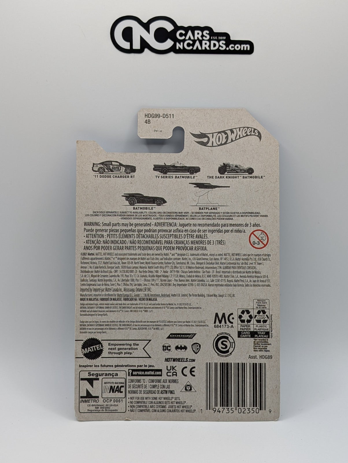 Hot Wheels Batman V Superman 1/5 '11 Dodge Charger SRT (Soft Corners)