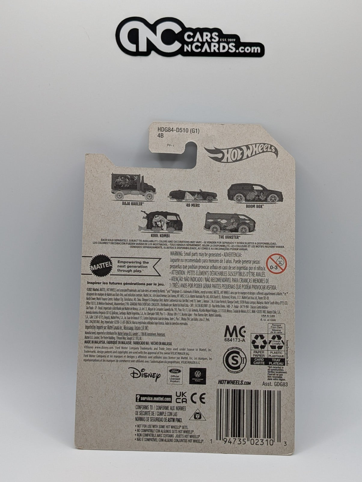 2022 Hot Wheels Disney 2/5 Beauty And The Beast '49 Merc (Soft Corners)