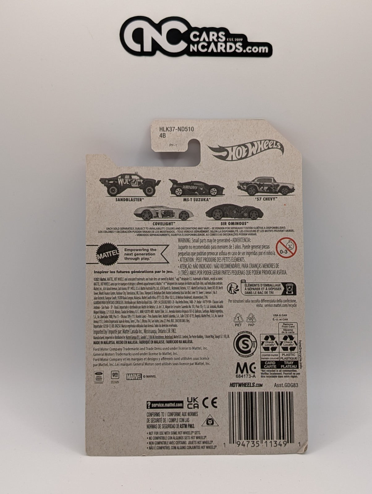 2023 Hot Wheels X-Men Cyclops 3/5 '57 Chevy (Soft Corners)