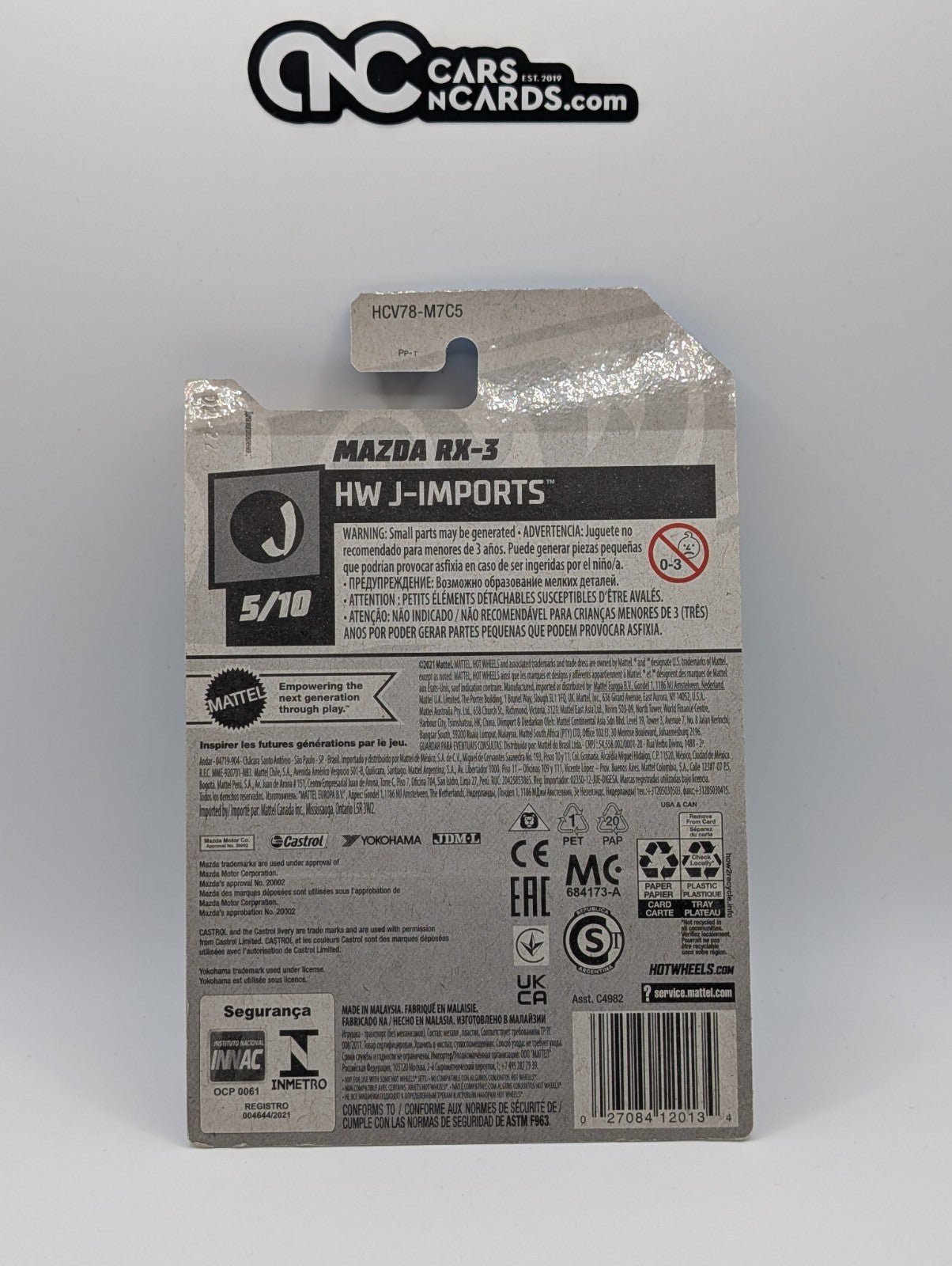 Hot Wheels HW J-Imports 5/10 Mazda RX-3 143/250 (Soft Corners)