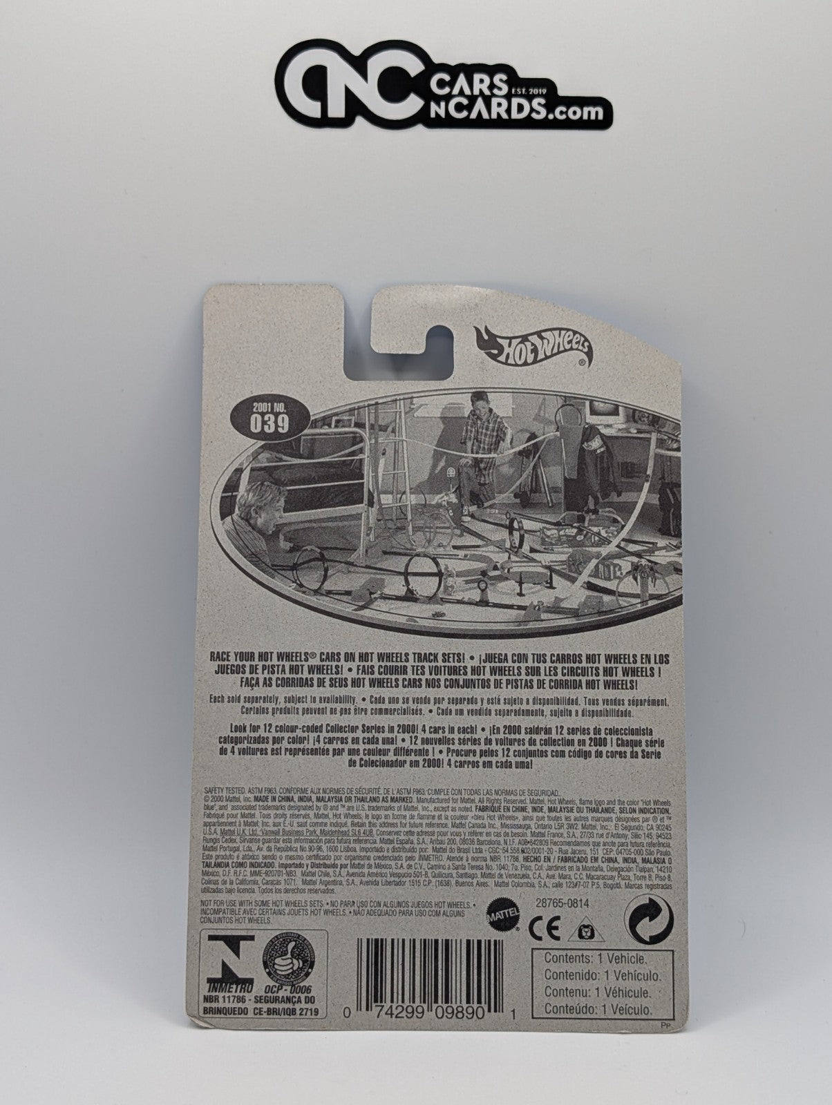 2001 Hot Wheels Riley & Scott Mk III Blue Collector #39 (Soft Corners)