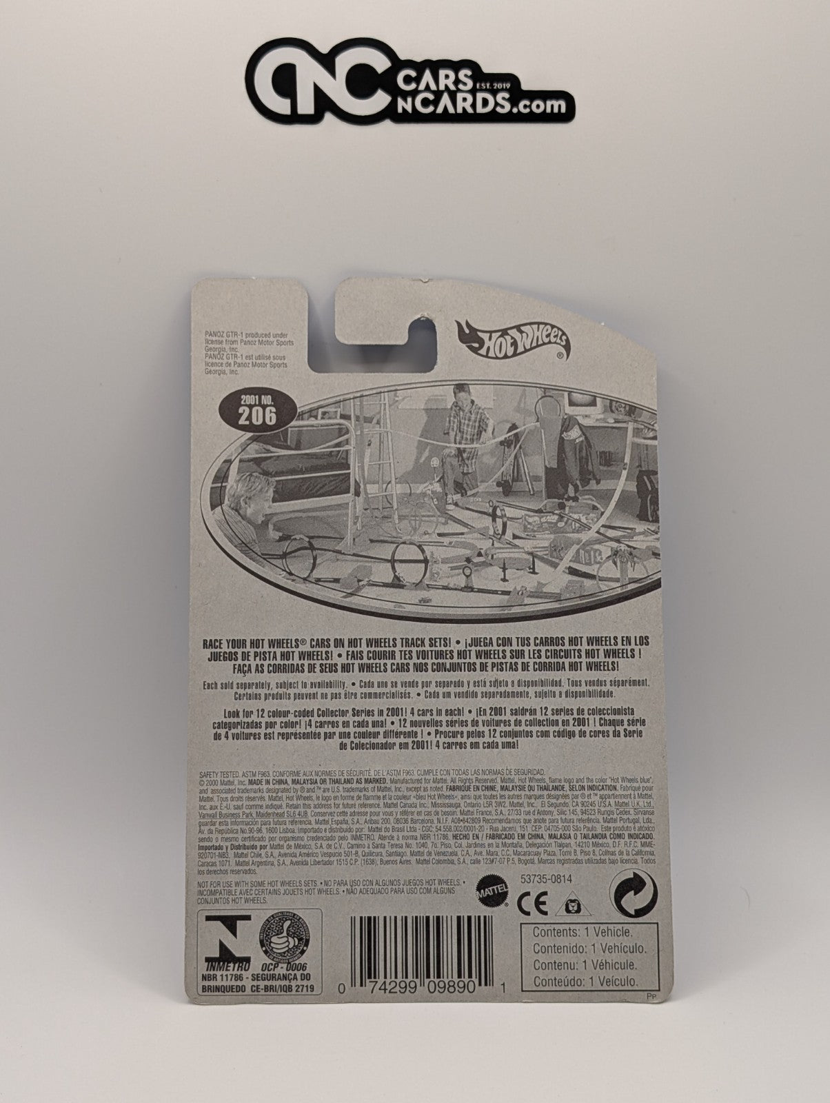 2001 Hot Wheels Panoz GTR-1 Red Collector #206 (Soft Corners)