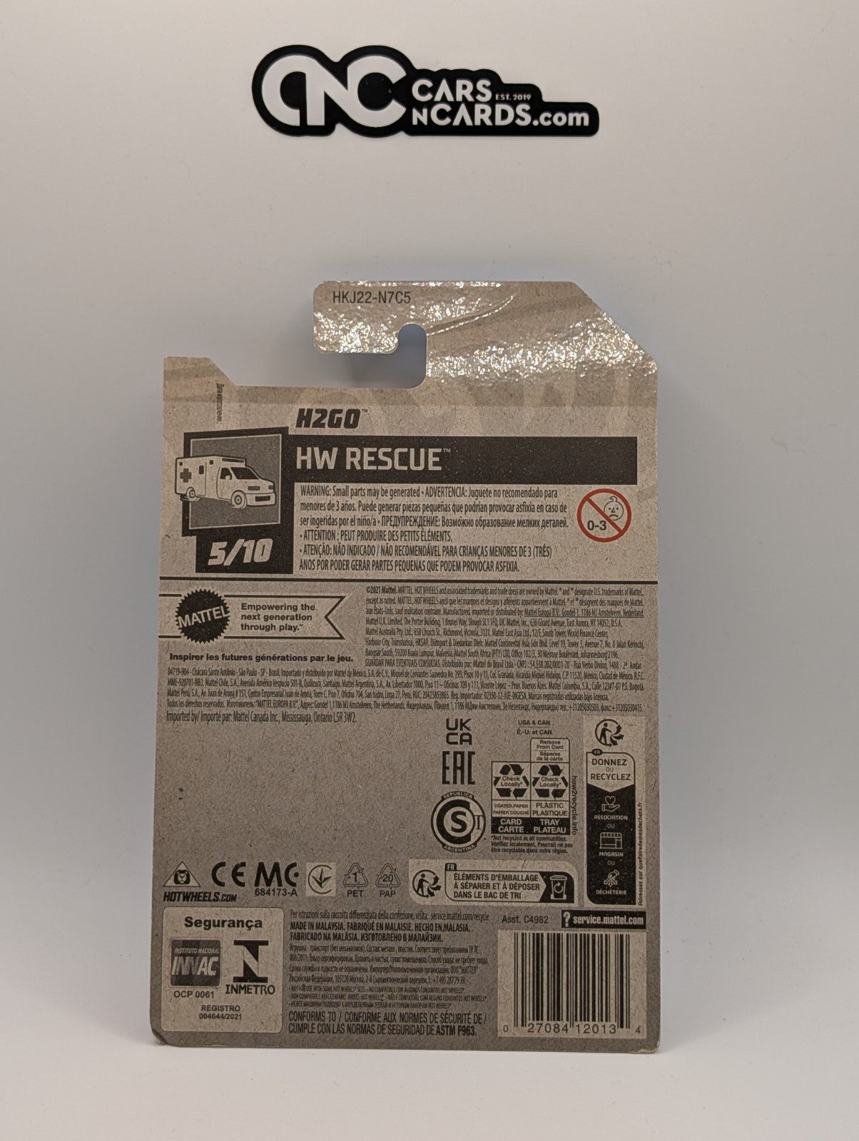 Hot Wheels HW Rescue 5/10 H2GO 229/250 (Soft Corners)