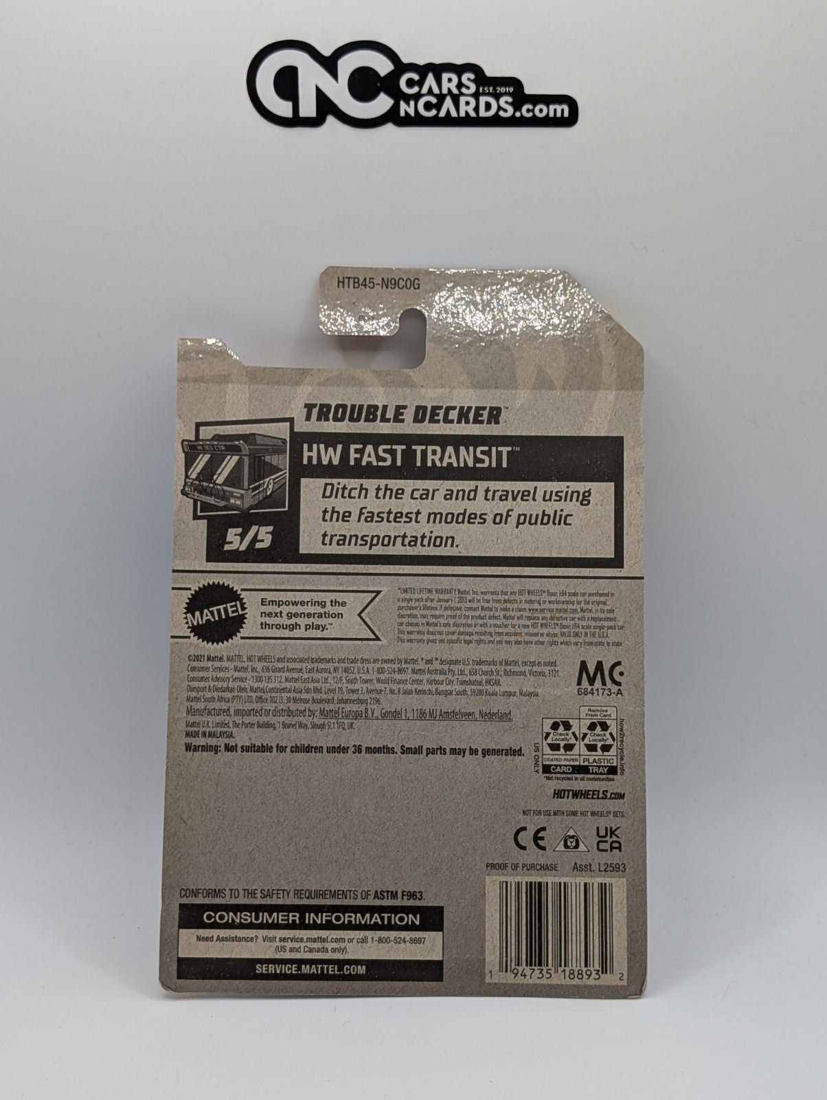 2024 Hot Wheels HW Fast Transit 5/5 Trouble Decker 126/250 (Soft Corners)