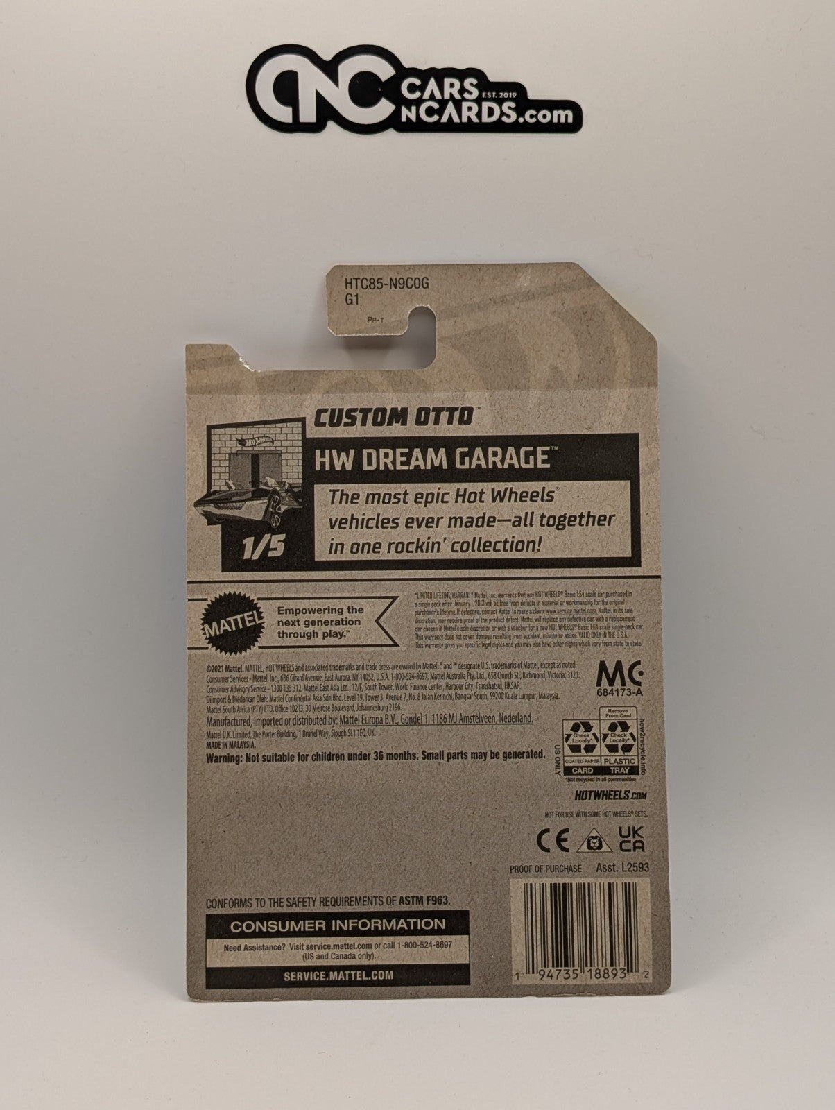 2024 Hot Wheels HW Dream Garage 1/5 Custom Otto 6/250 (Soft Corners)