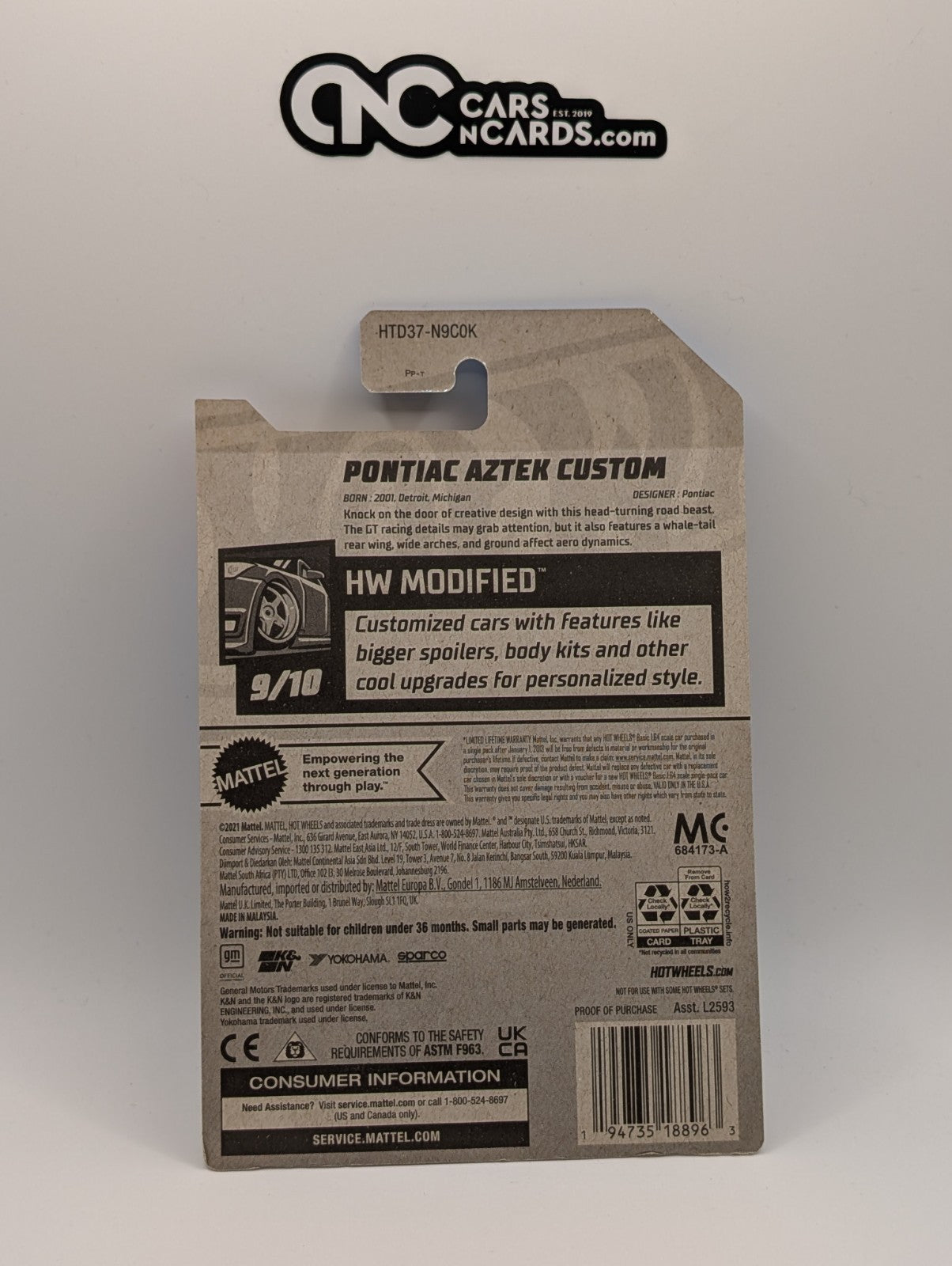 Hot Wheels HW Modified 9/10 Pontiac Aztec Custom 111/250 (Soft Corners)