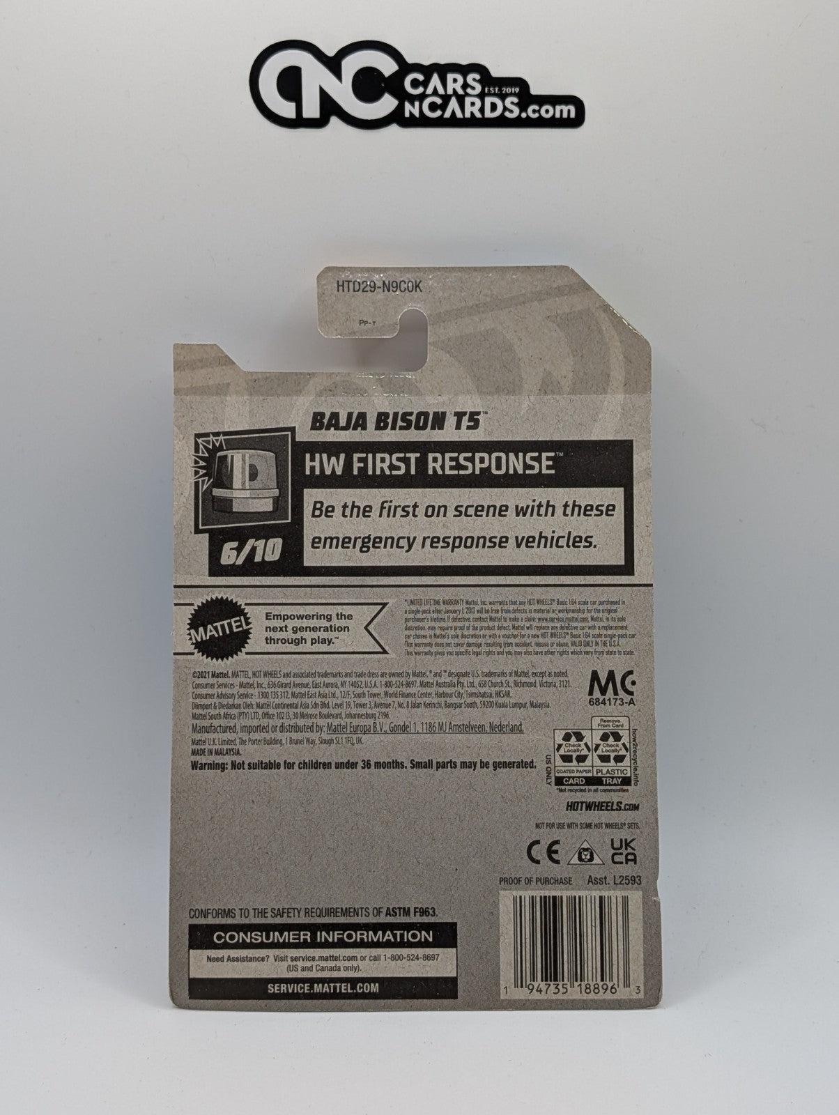 2024 Hot Wheels HW First Response 6/10 Baja Bison T5 58/250 (Soft Corners)