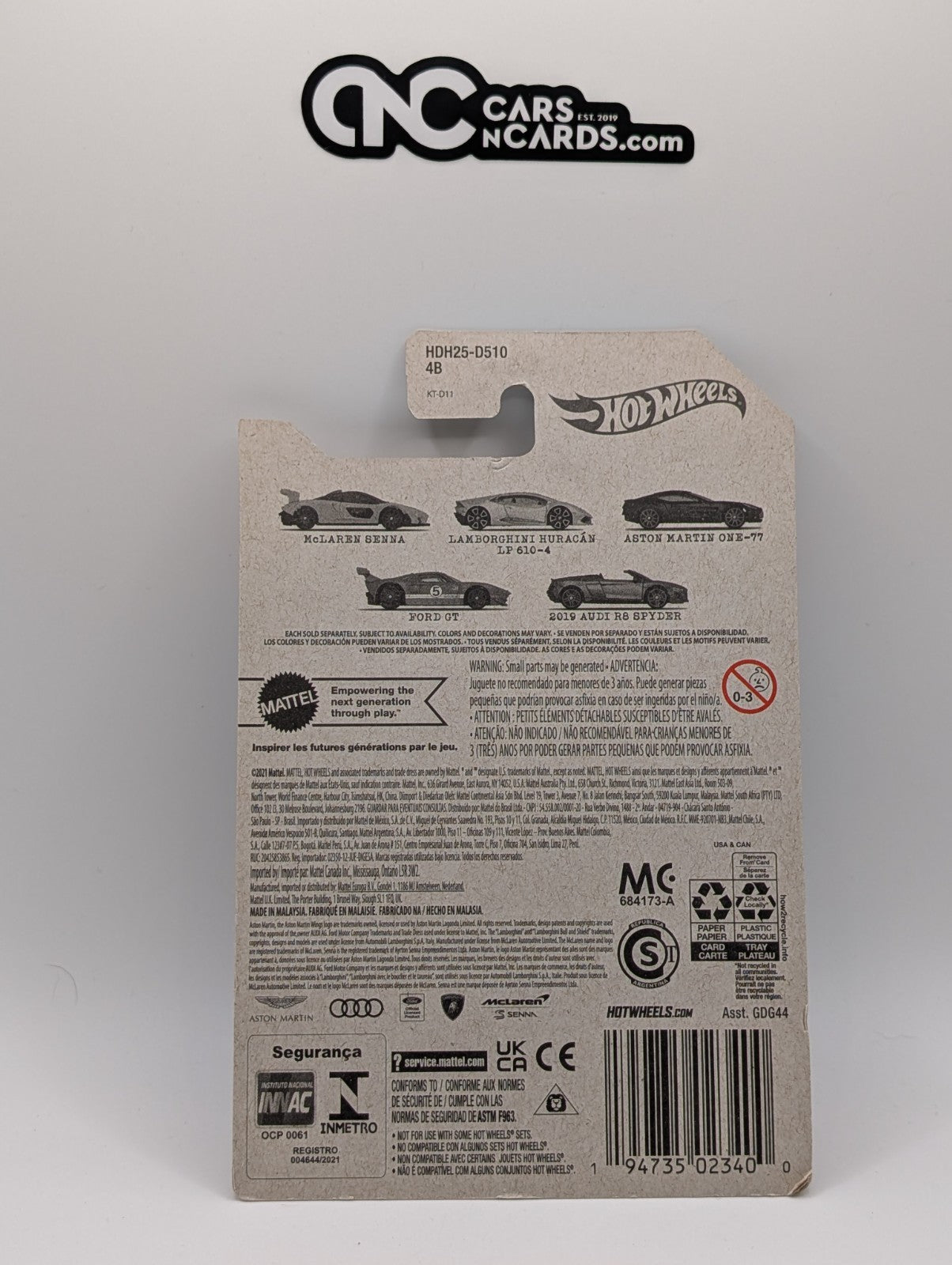 Hot Wheels World Class Racers 4/5 Ford GT (Soft Corners)