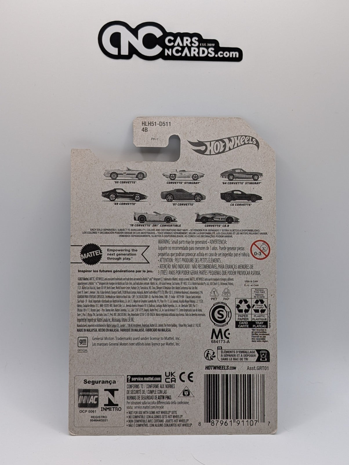 Hot Wheels 70th Anniversary 3/8 '64 Corvette Stingray (Soft Corners)