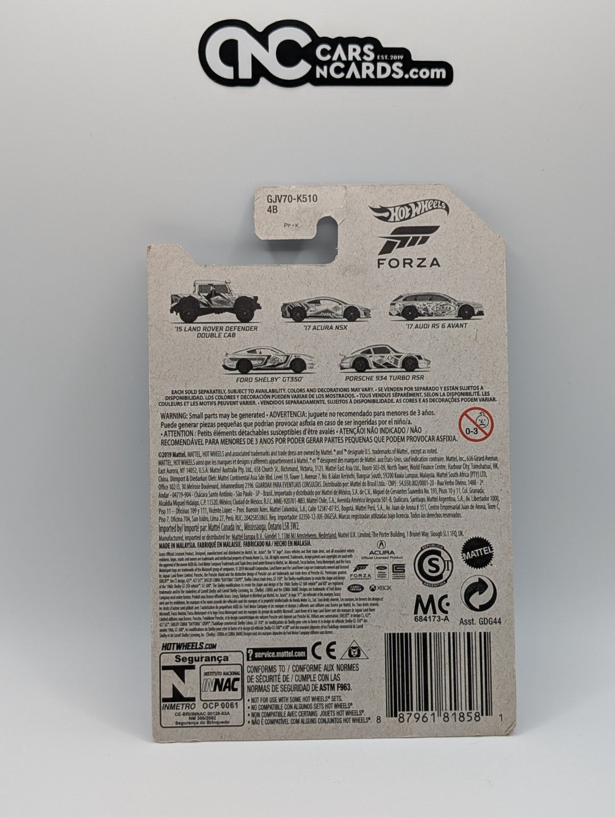 Hot Wheels Forza 4/5 Ford Shelby GT350 (Card Damage)