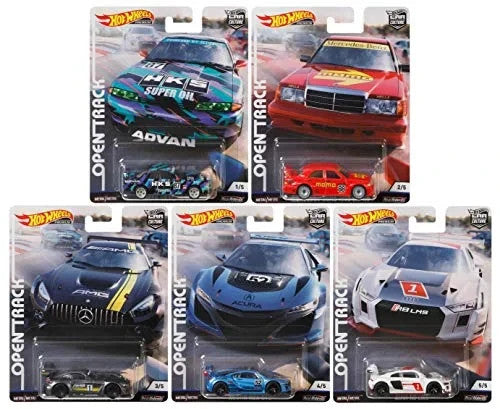 2019 Hot Wheels Premium Car Culture Open Track Full Set of 5 Cars