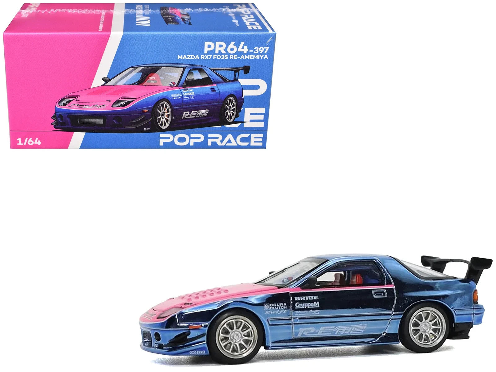 POPRACE 1:64 MAZDA RX7 FC3S RE-AMEMIYA LOS ANGELES EDITION