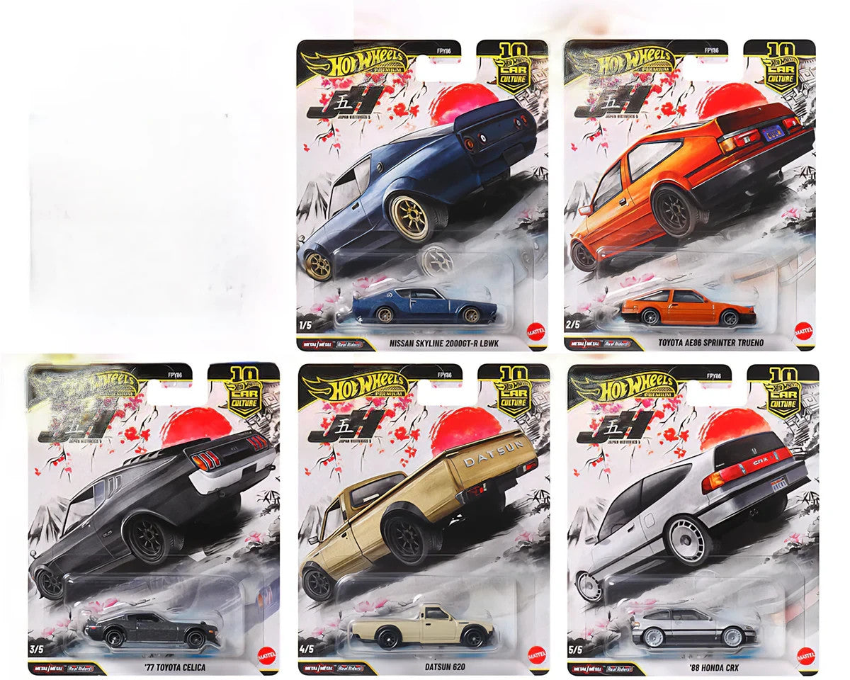 2026 Hot Wheels Premium Car Culture 10th Anniversary Japan Historics 5 Full Set