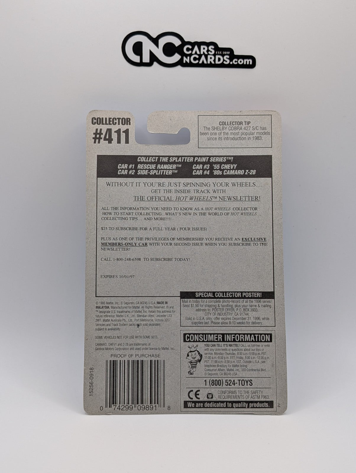 Hot Wheels Splatter Paint 4/4 '80s Camaro Z-28 (Soft Corners)