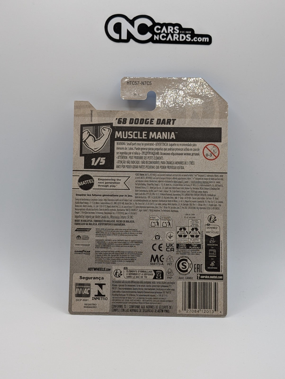 Hot Wheels Muscle Mania 1/5 '68 Dodge Dart 142/250 (Soft Corners)