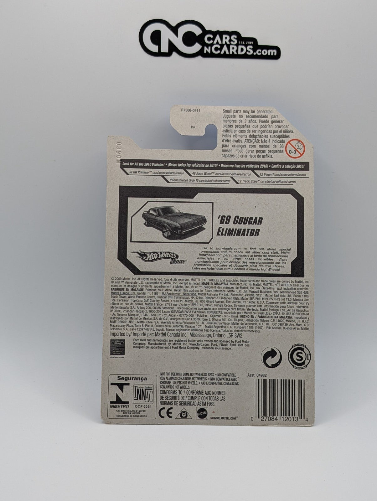 2010 Hot Wheels Muscle Mania 3/10 '69 Cougar Eliminator 89/214 (Soft Corners)