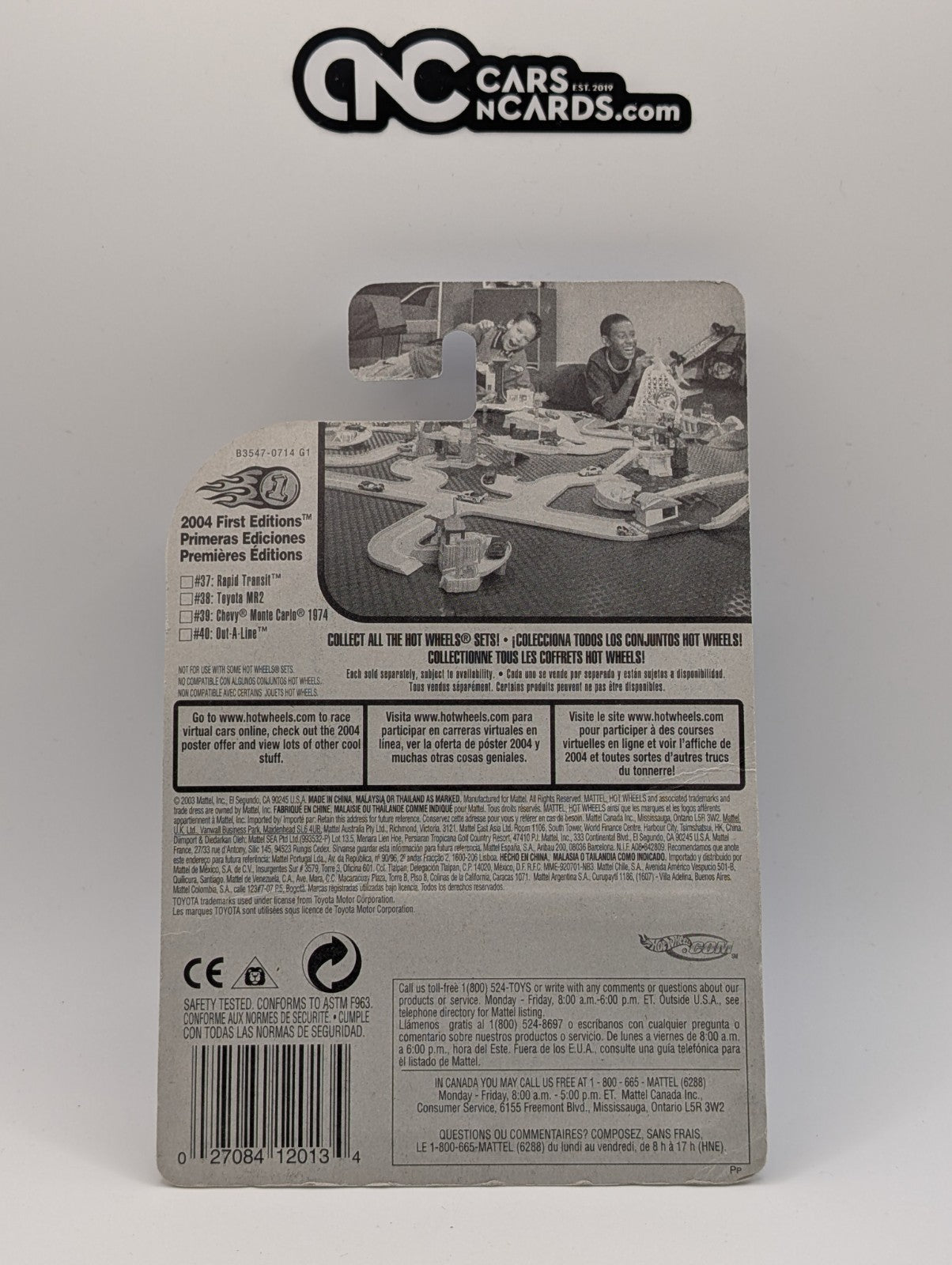 2004 Hot Wheels First Editions 38/100 Tooned Toyota MR2 Green (Card Damage)