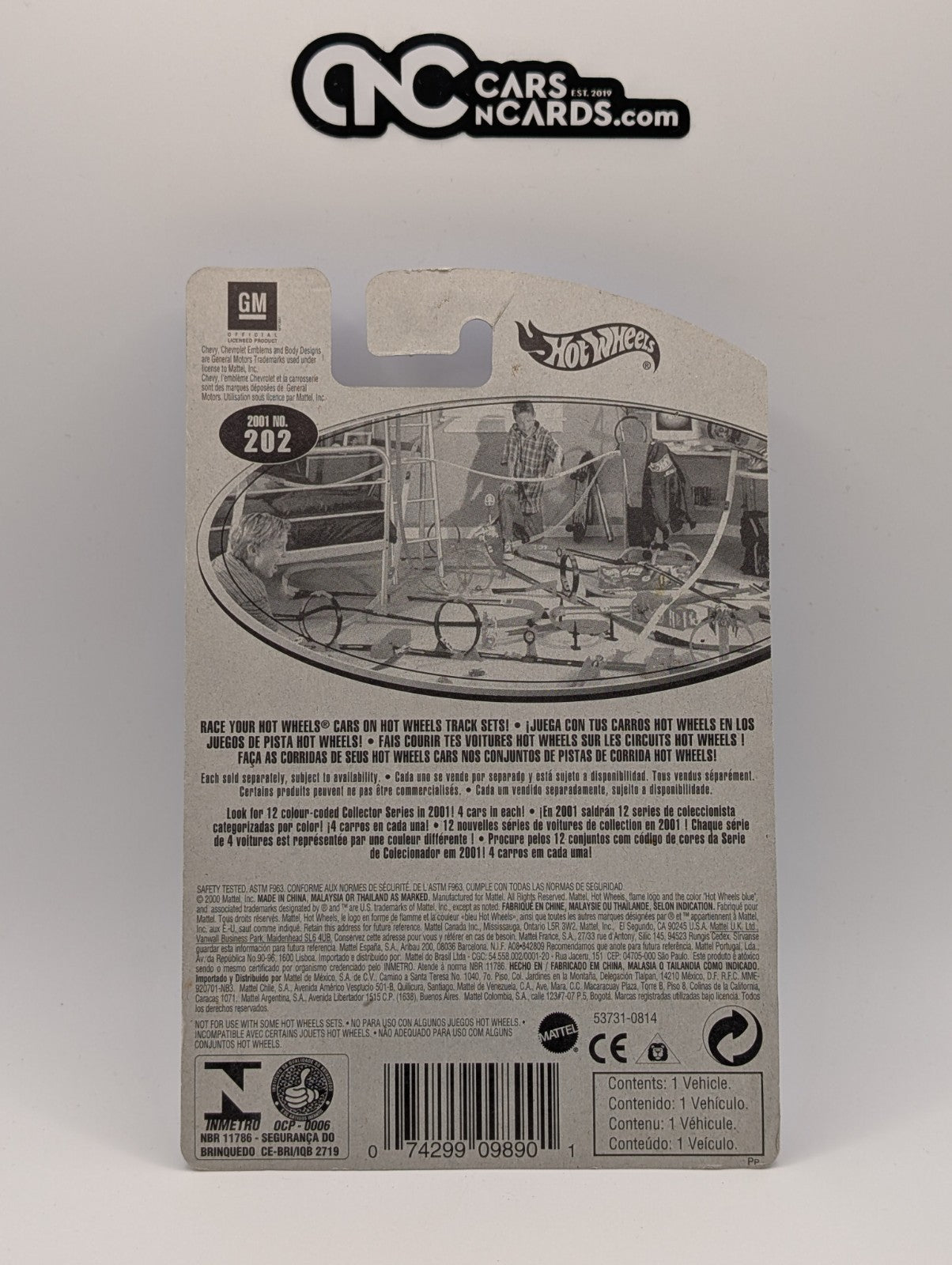 2001 Hot Wheels La Troca Purple Collector #202 (Card Damage)