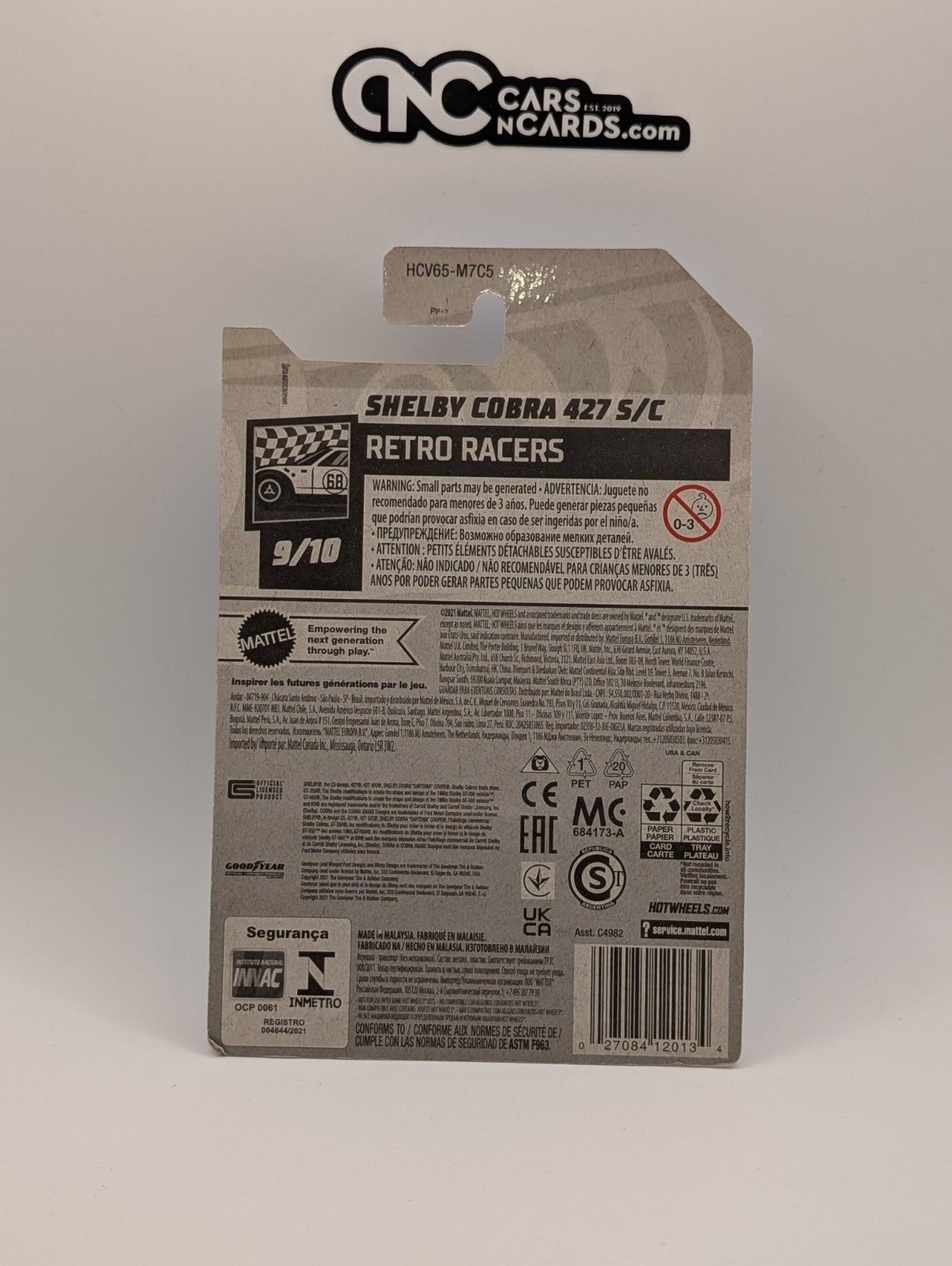 Hot Wheels Retro Racers 9/10 Shelby Cobra 427 S/C 152/250 (Soft Corners)