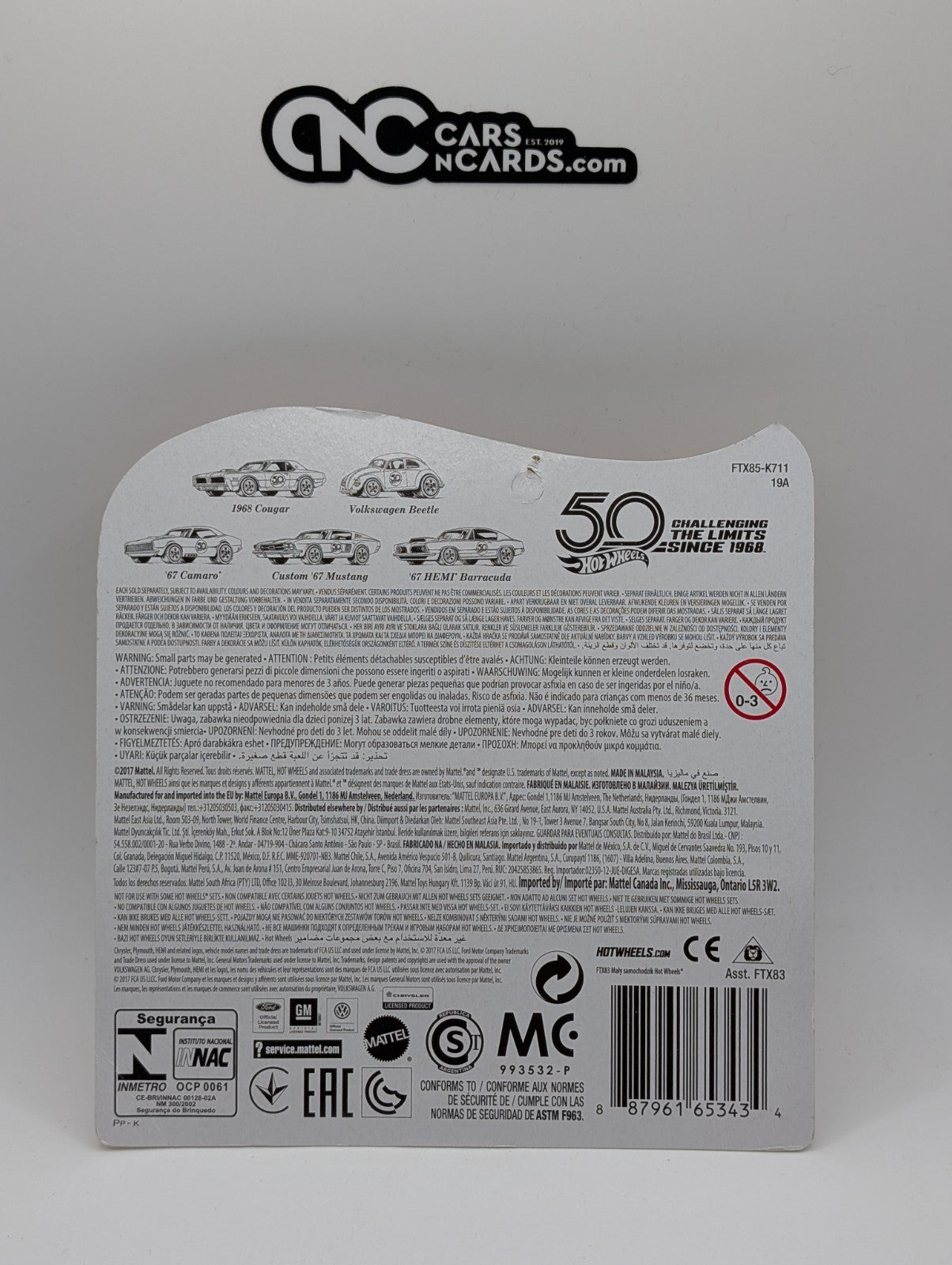 2018 Hot Wheels Originals Red Lines 2/5 Volkswagen Beetle Purple (Card Damage)