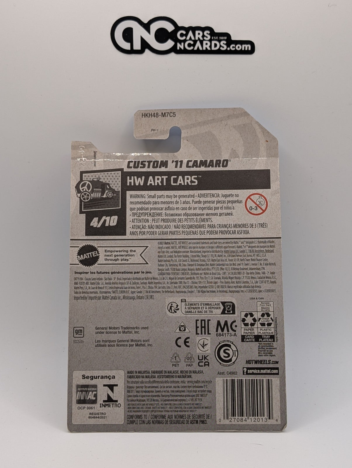 Hot Wheels HW Art Cars 4/10 Custom '11 Camaro (Soft Corners)