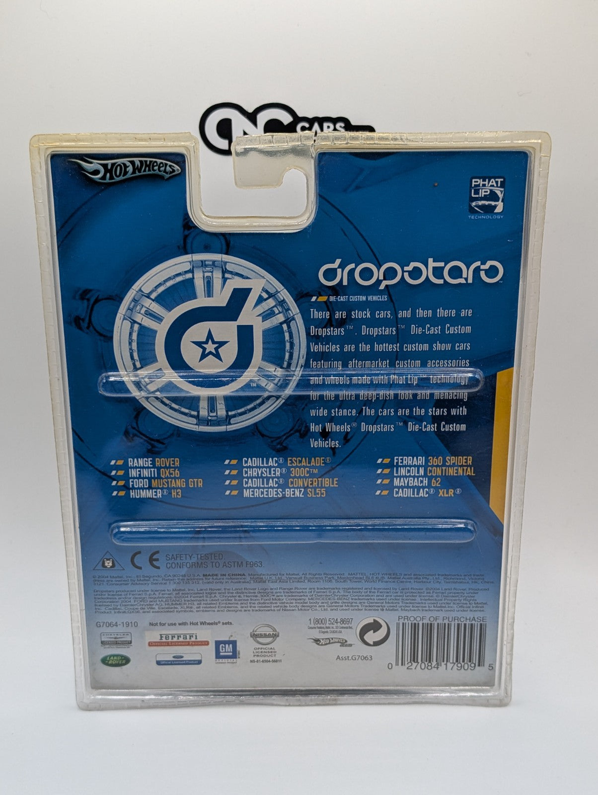 Hot Wheels Dropstars Range Rover Silver G7066 (Yellow & Cracked Blister)