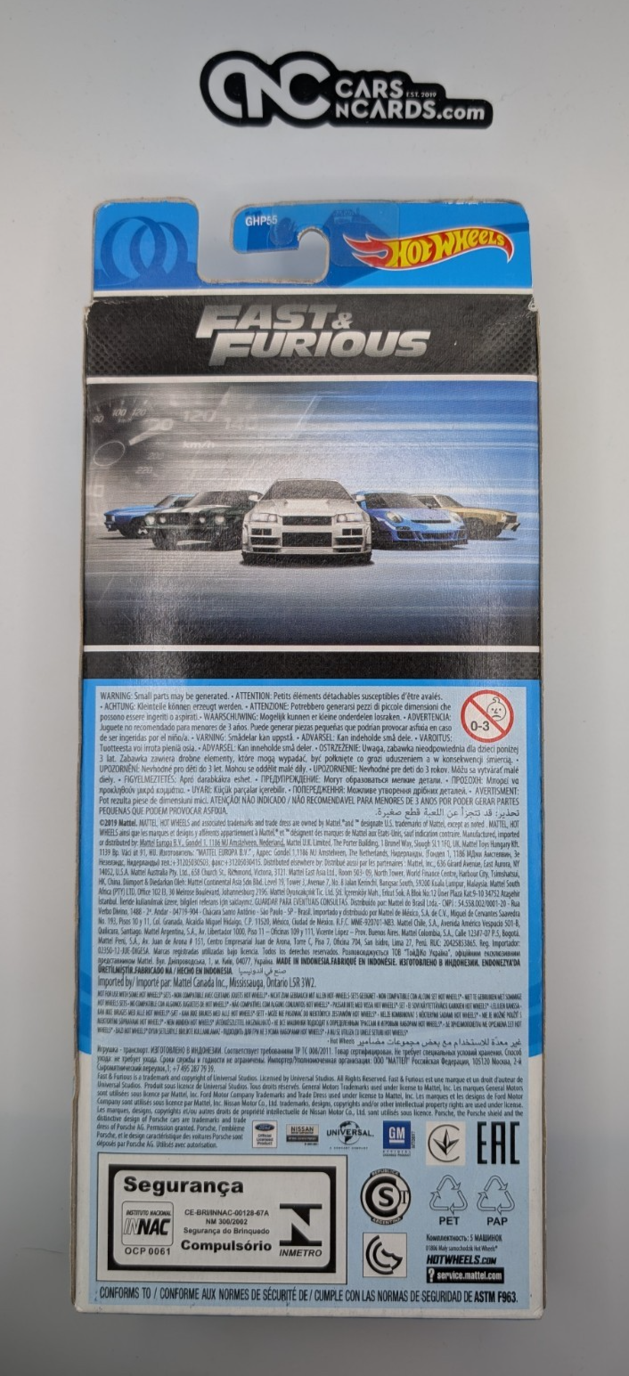 2020 Hot Wheels 5 Pack Fast & Furious Skyline GT-R/Porsche/Monte Carlo (Damaged)