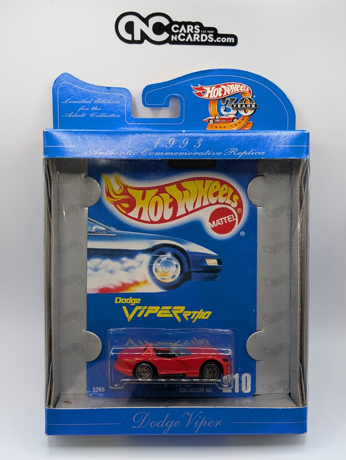 1998 Hot Wheels 30th Anniversary 1993 Replica Dodge Viper (Soft