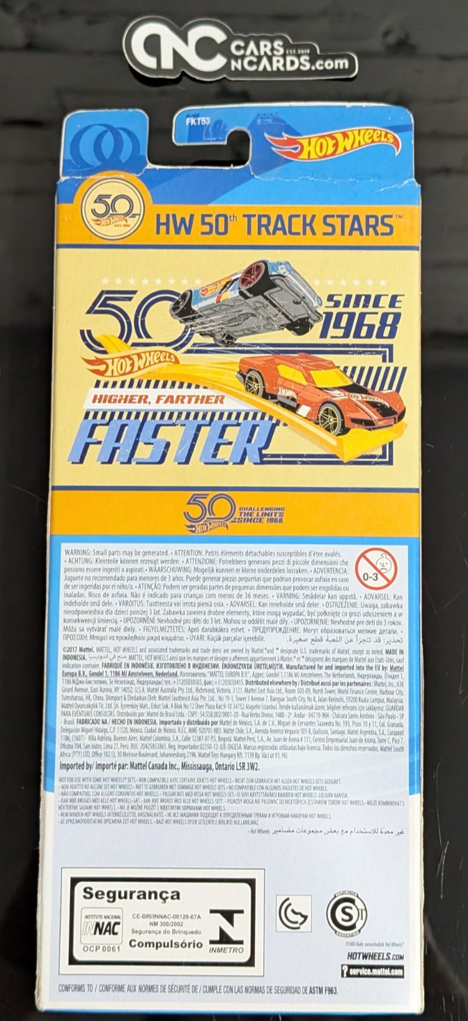 2018 Hot Wheels HW 50 Track Stars 5 Pack (Soft Corners)