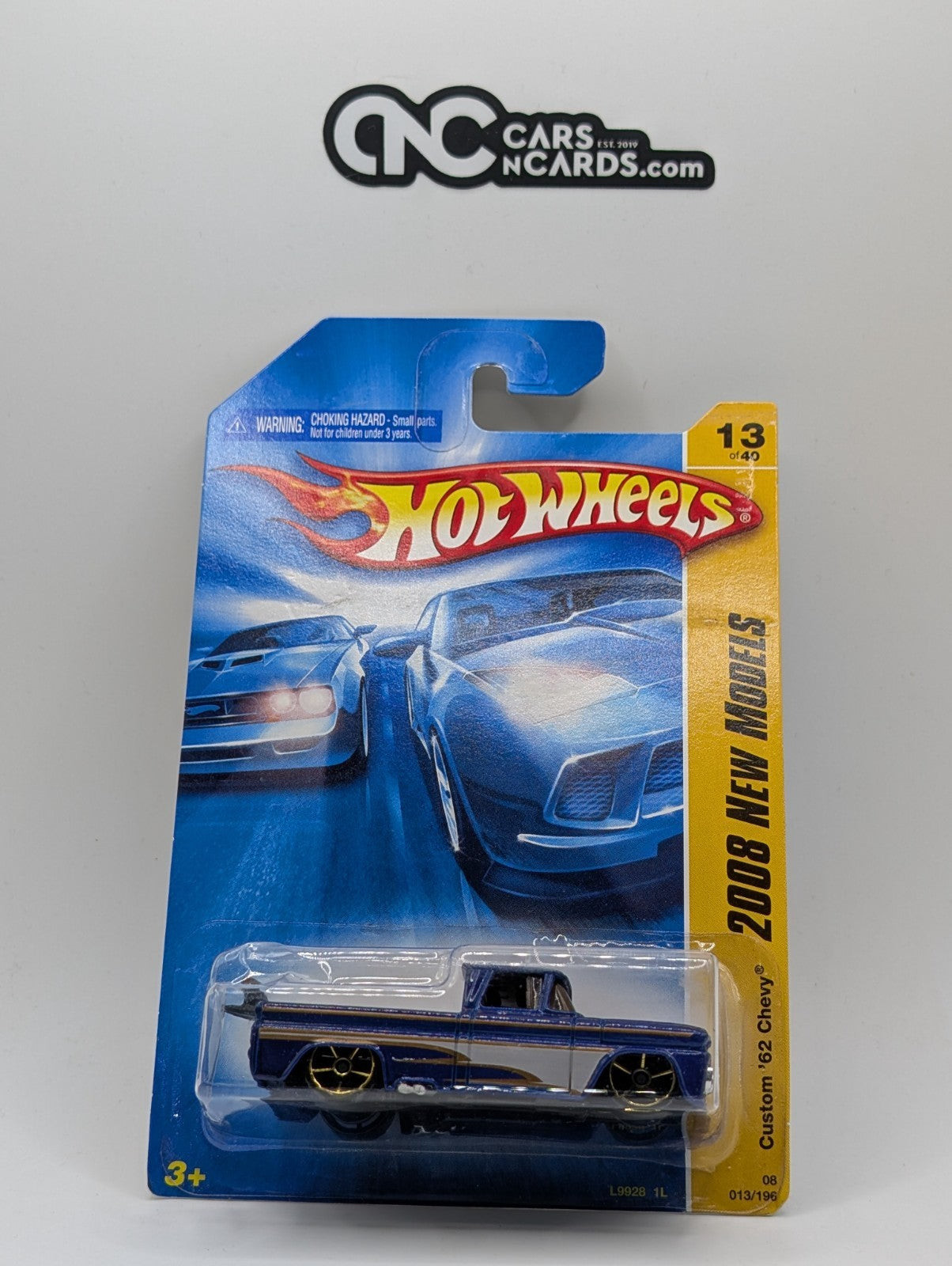 2008 Hot Wheels First Editions 13/40 Custom '62 Chevy Blue 13/196