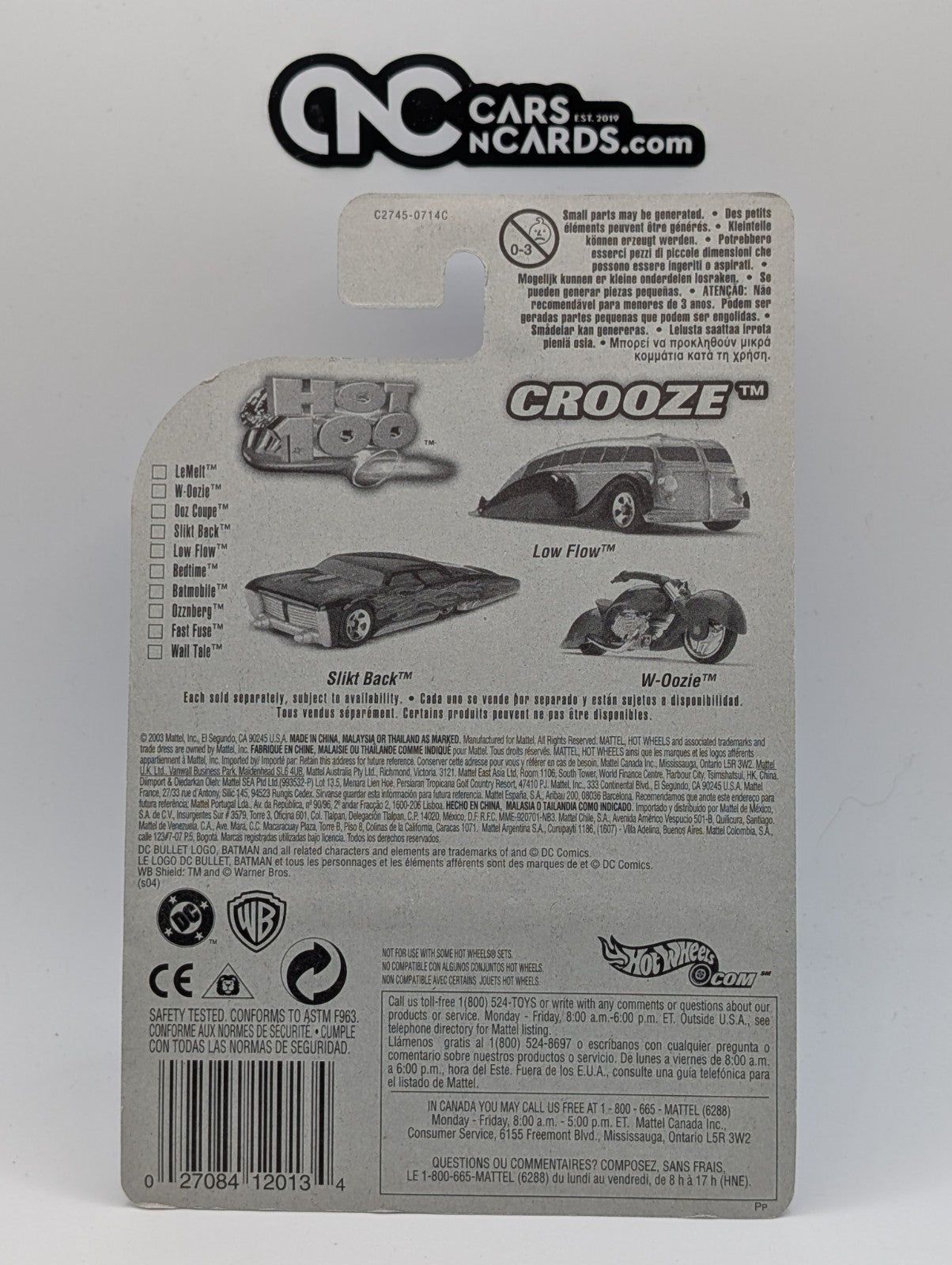 2004 Hot Wheels First Editions 69/100 Crooze Batmobile Collector #69