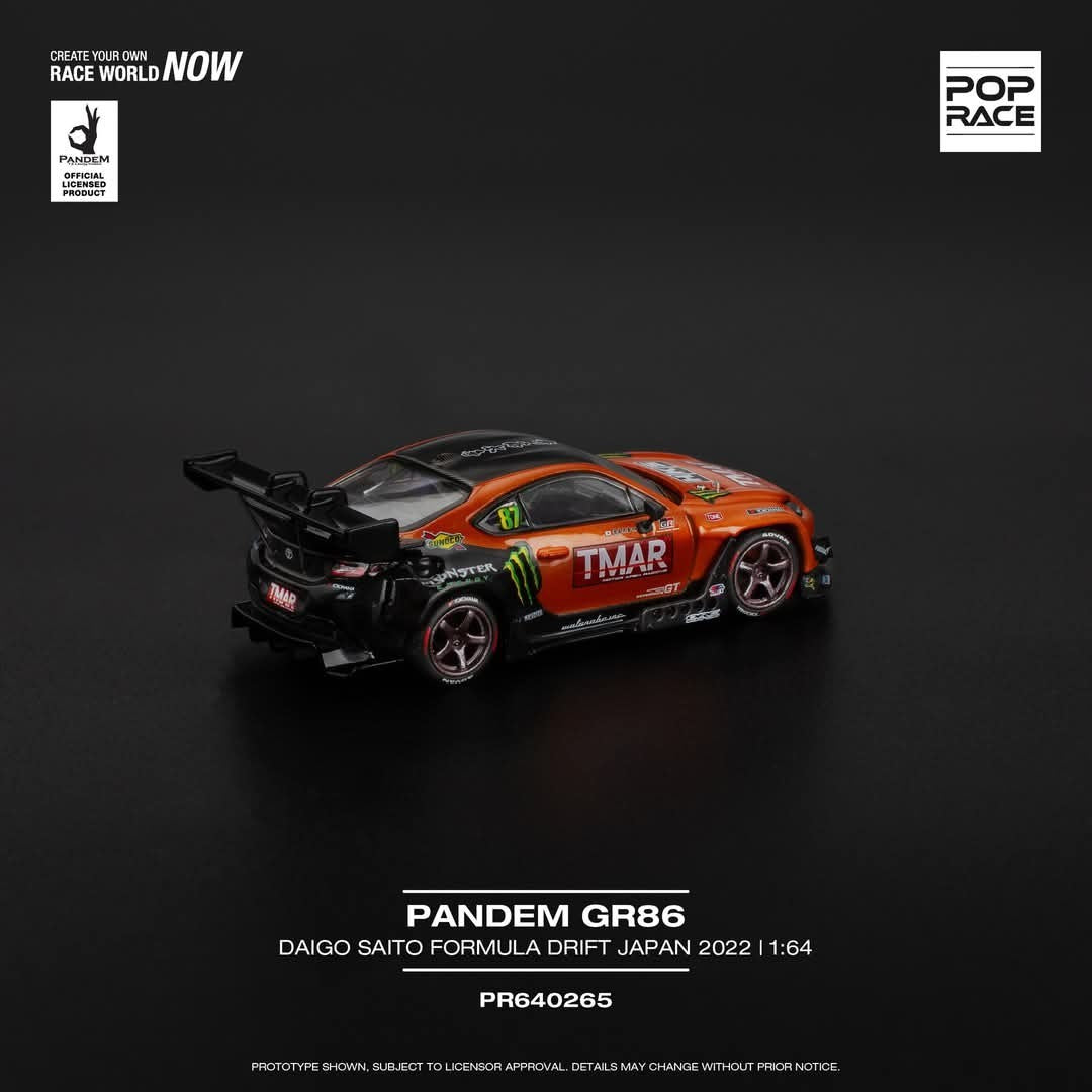 POPRACE 1:64 PANDEM GR86 - DAIGO SAITO FORMULA DRIFT JAPAN 2022 PR640265