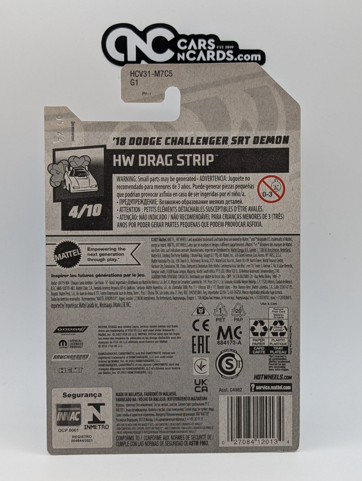 2022 Hot Wheels HW Drag Strip '18 Dodge Challenger SRT Demon Ramchargers