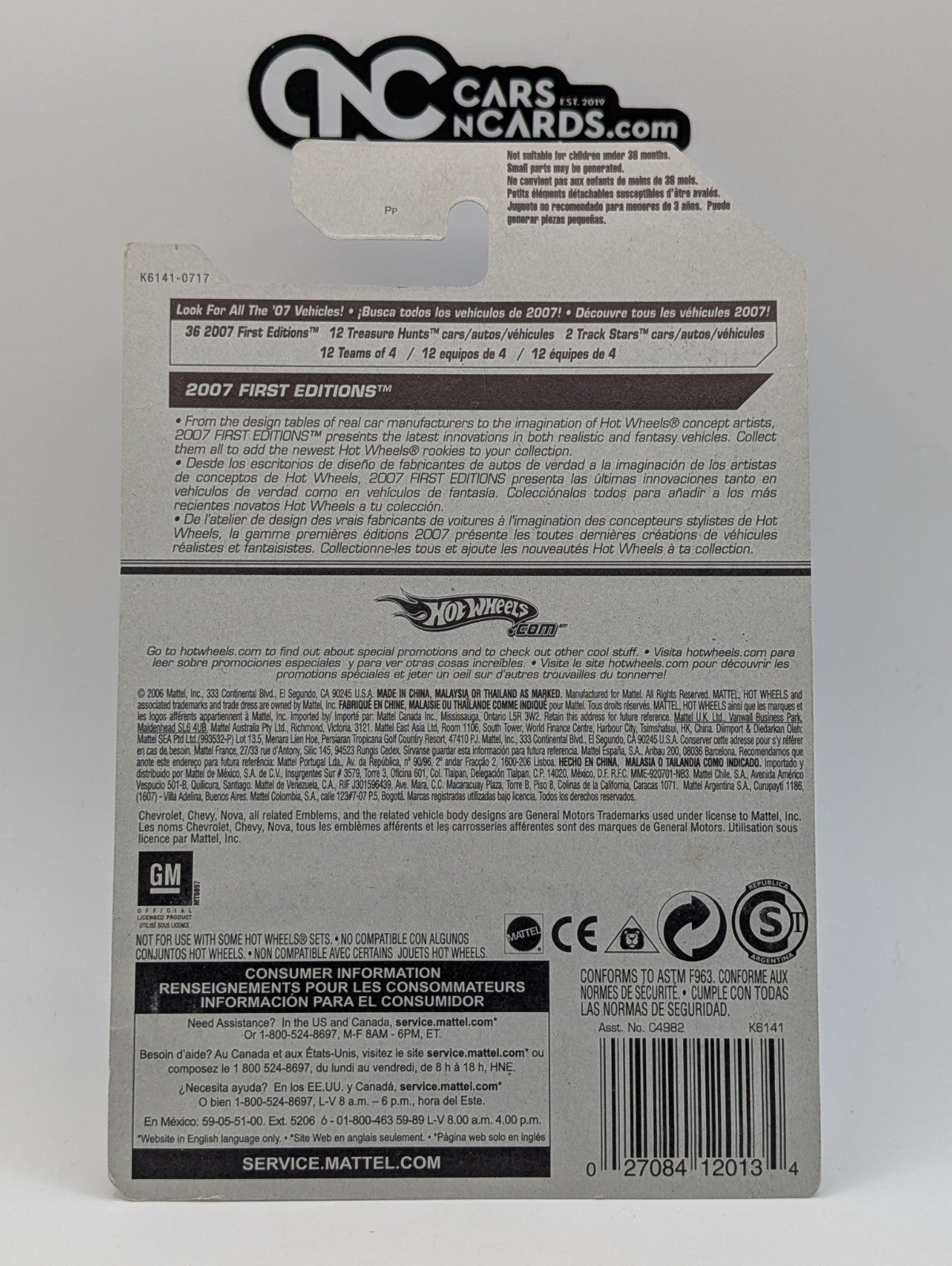 2007 Hot Wheels First Editions 9/36 '66 Chevy Nova Blue 9/156