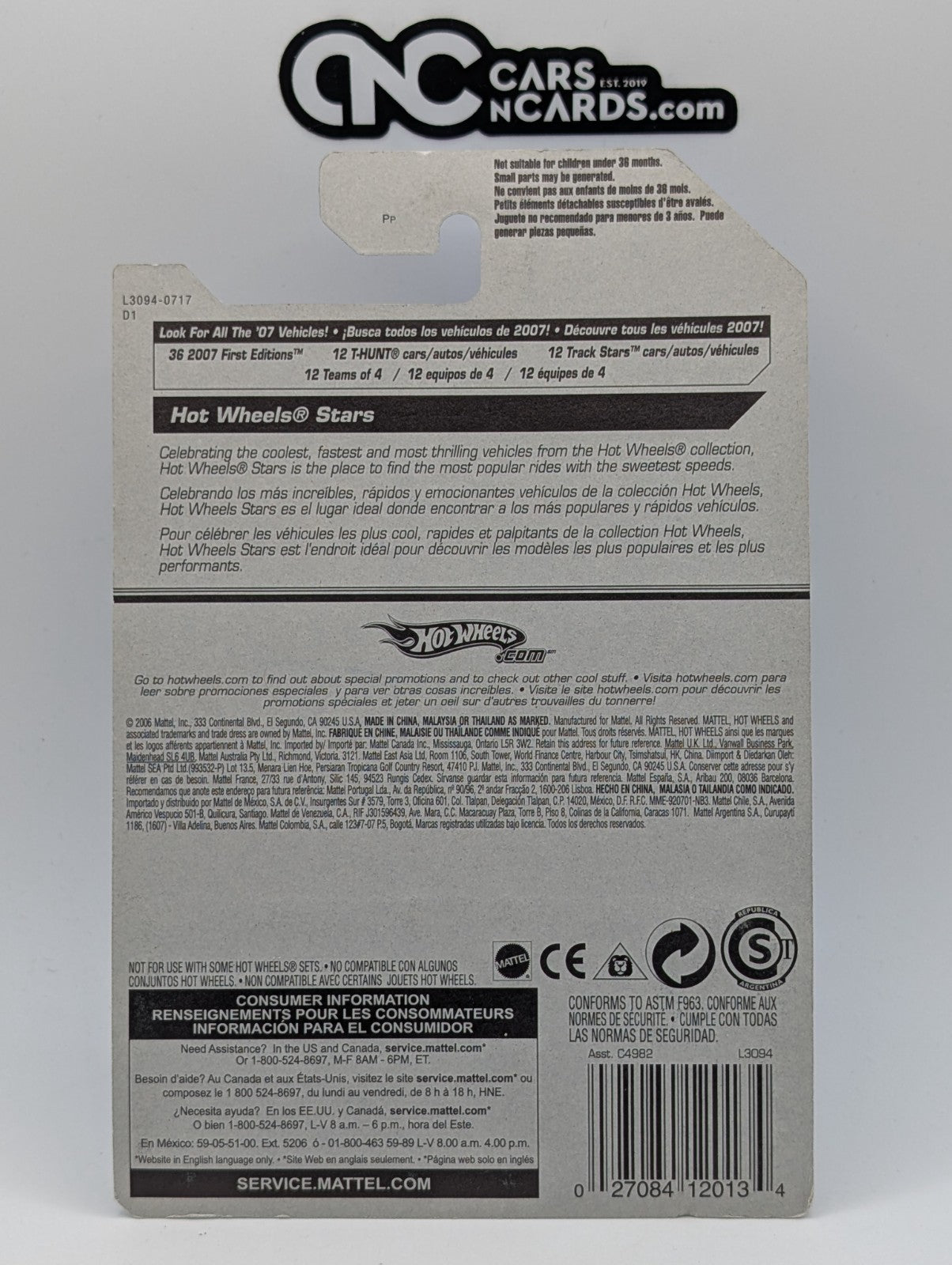 2007 Hot Wheels All Stars Shift Kicker Black 141/156 (Soft Corners)