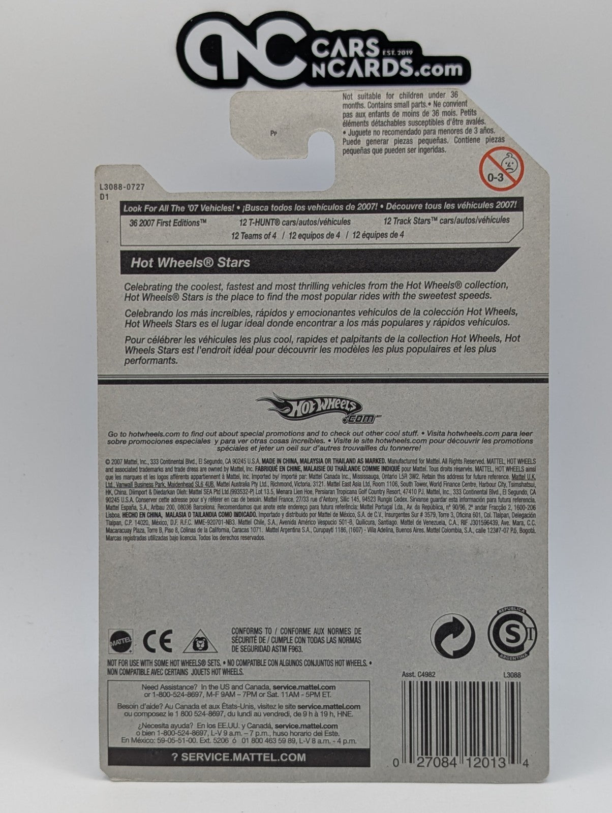 2007 Hot Wheels All Stars Go Kart Blue 135/156