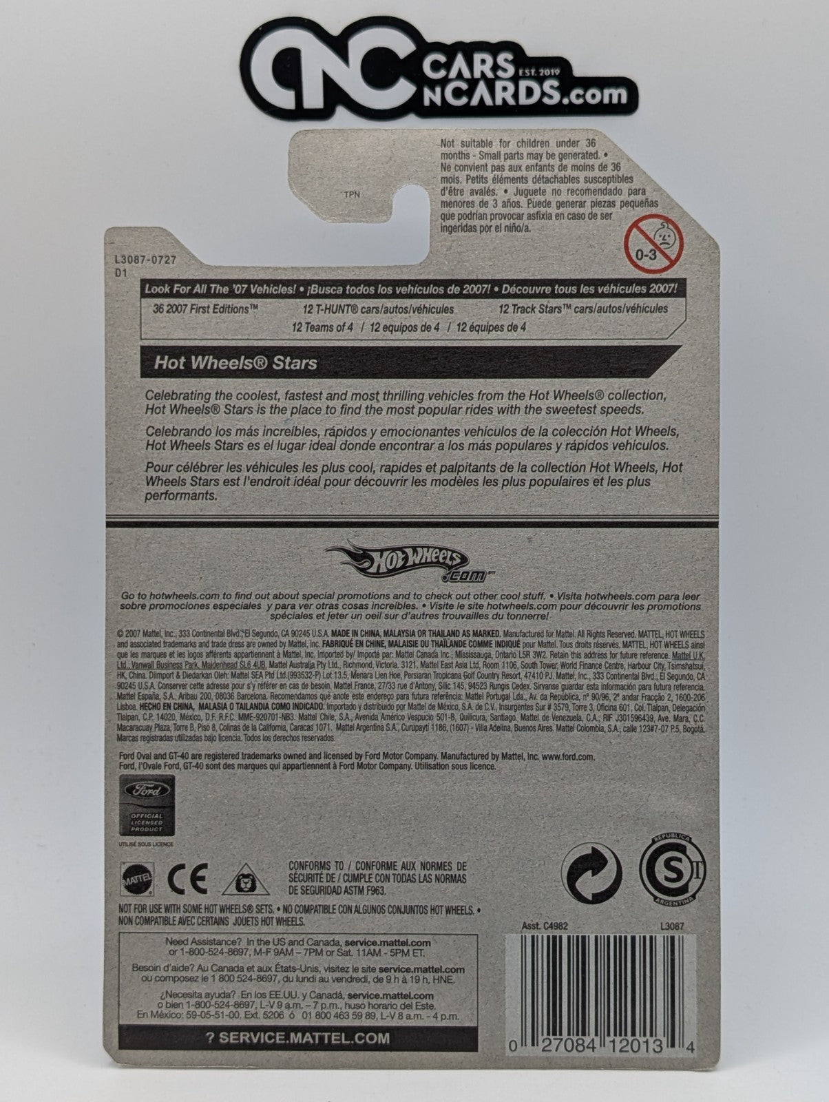 2007 Hot Wheels All Stars Ford GT-40 Gray 134/156