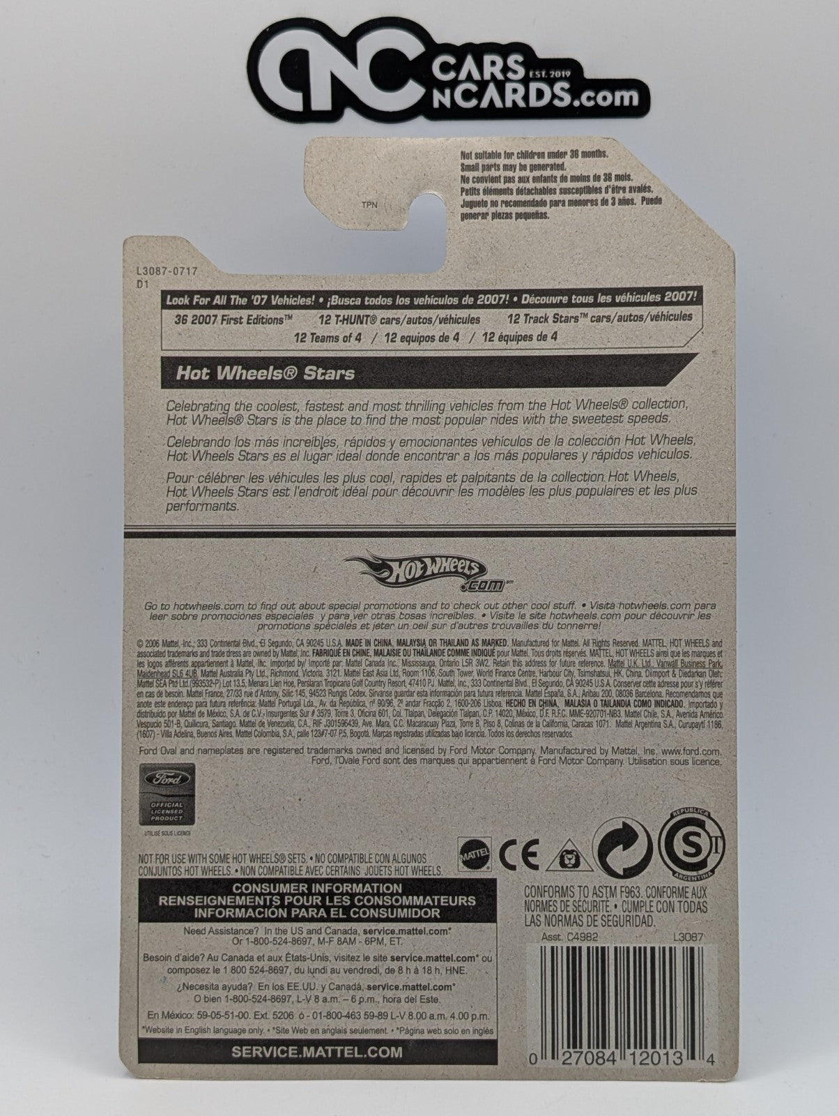 2007 Hot Wheels All Stars Ford GT-40 Red 134/156