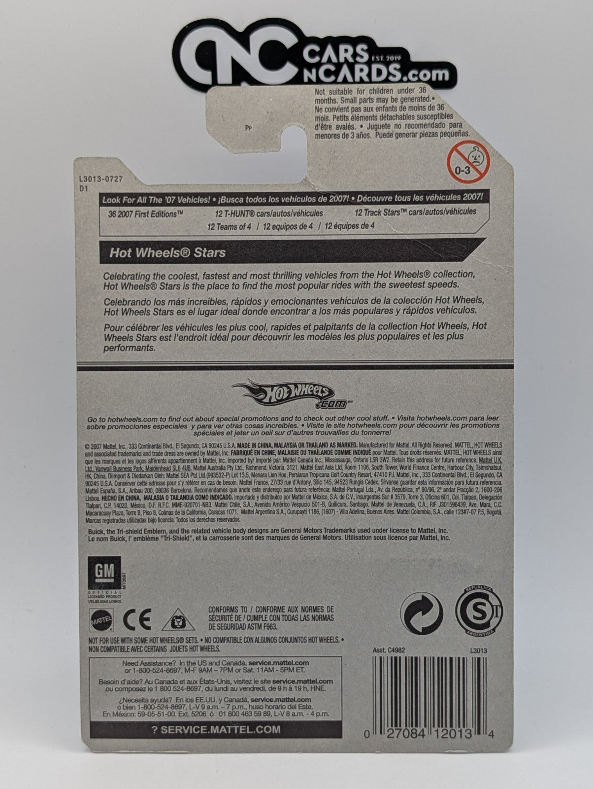 2007 Hot Wheels All Stars So Fine Gold 107/156 (Card Crease)