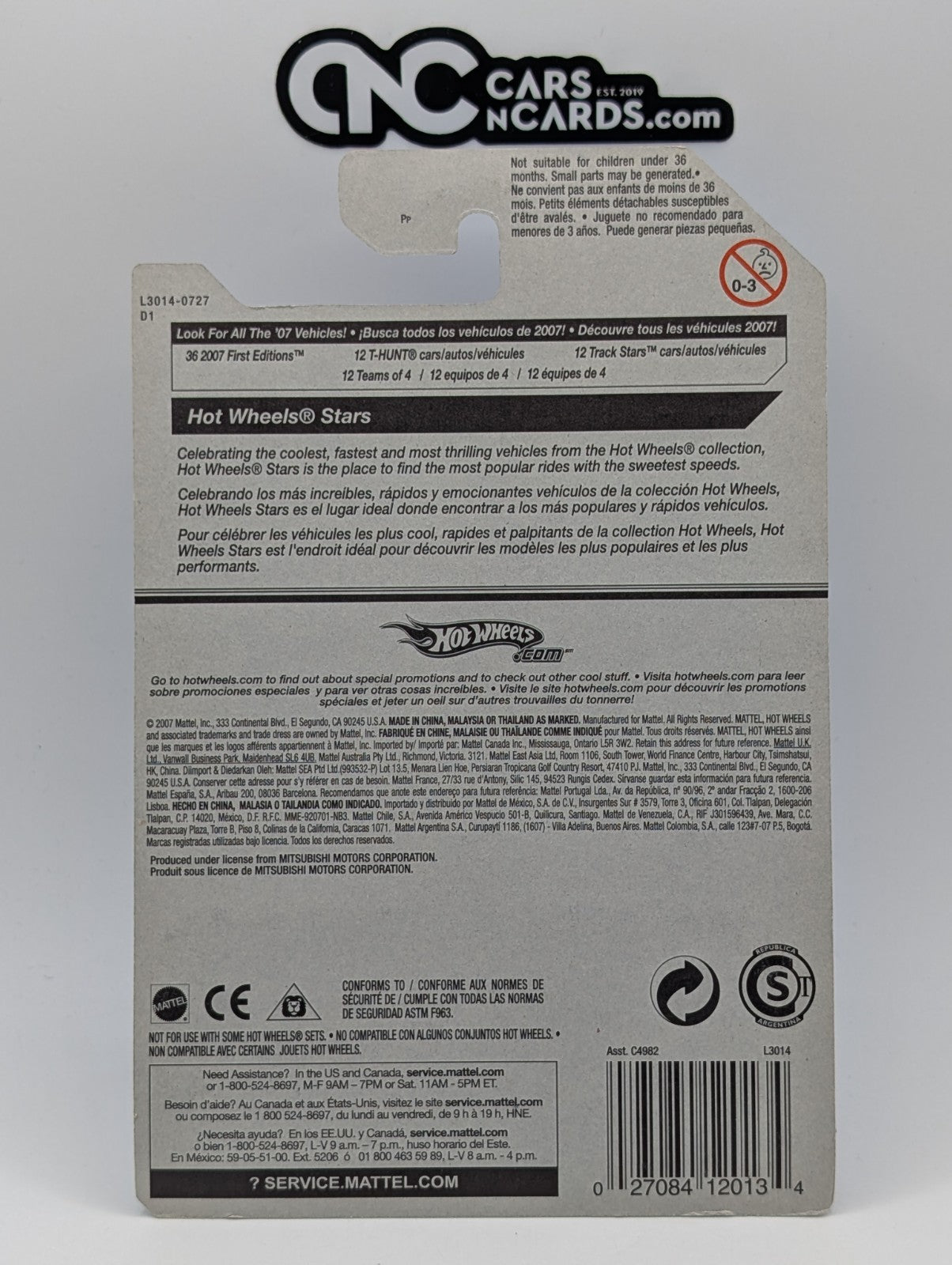 2007 Hot Wheels All Stars Mitsubishi Eclipse Concept Car Blue 108/156