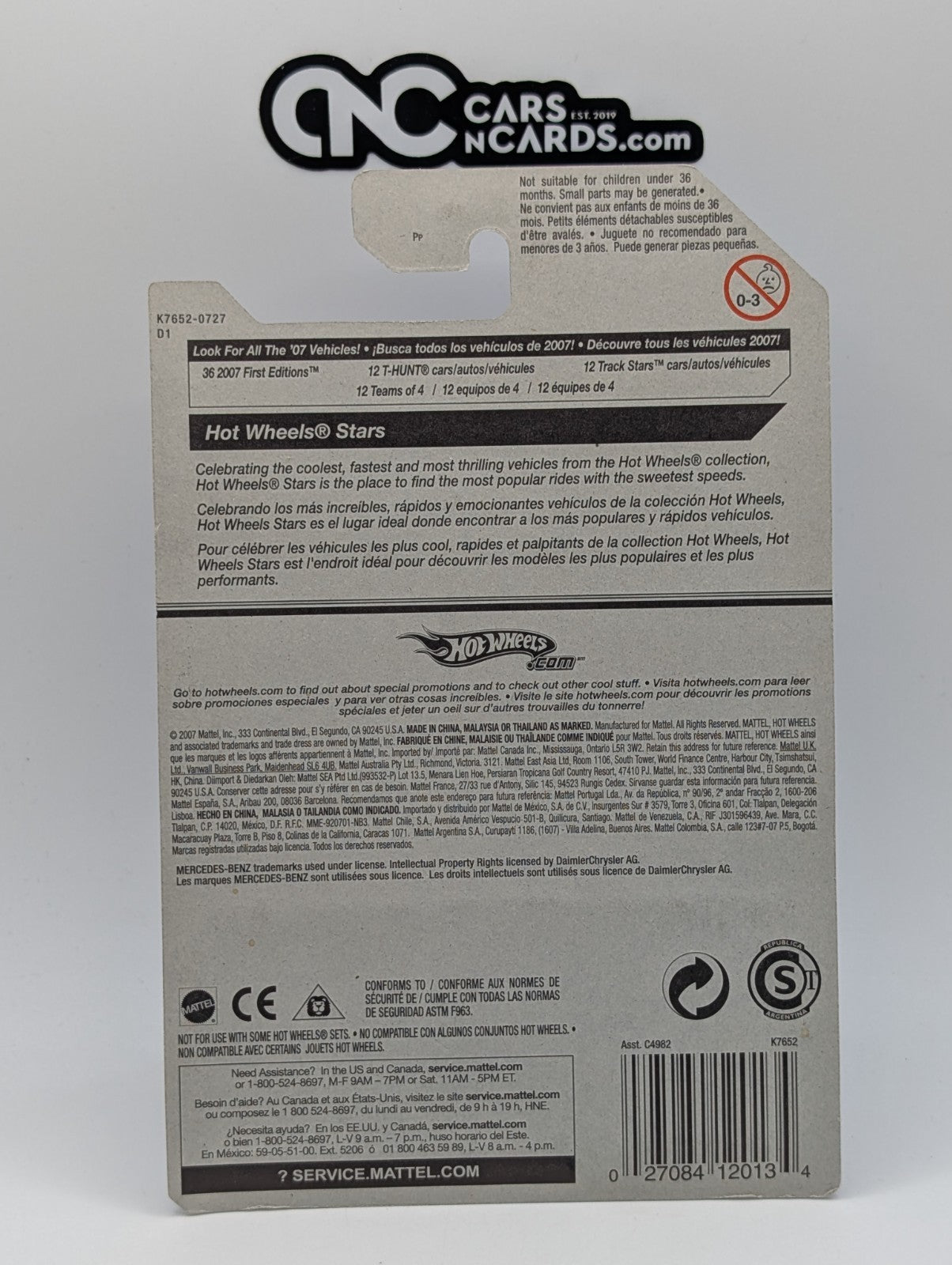 2007 Hot Wheels All Stars AMG Mercedes CLK DTM Red 101/156