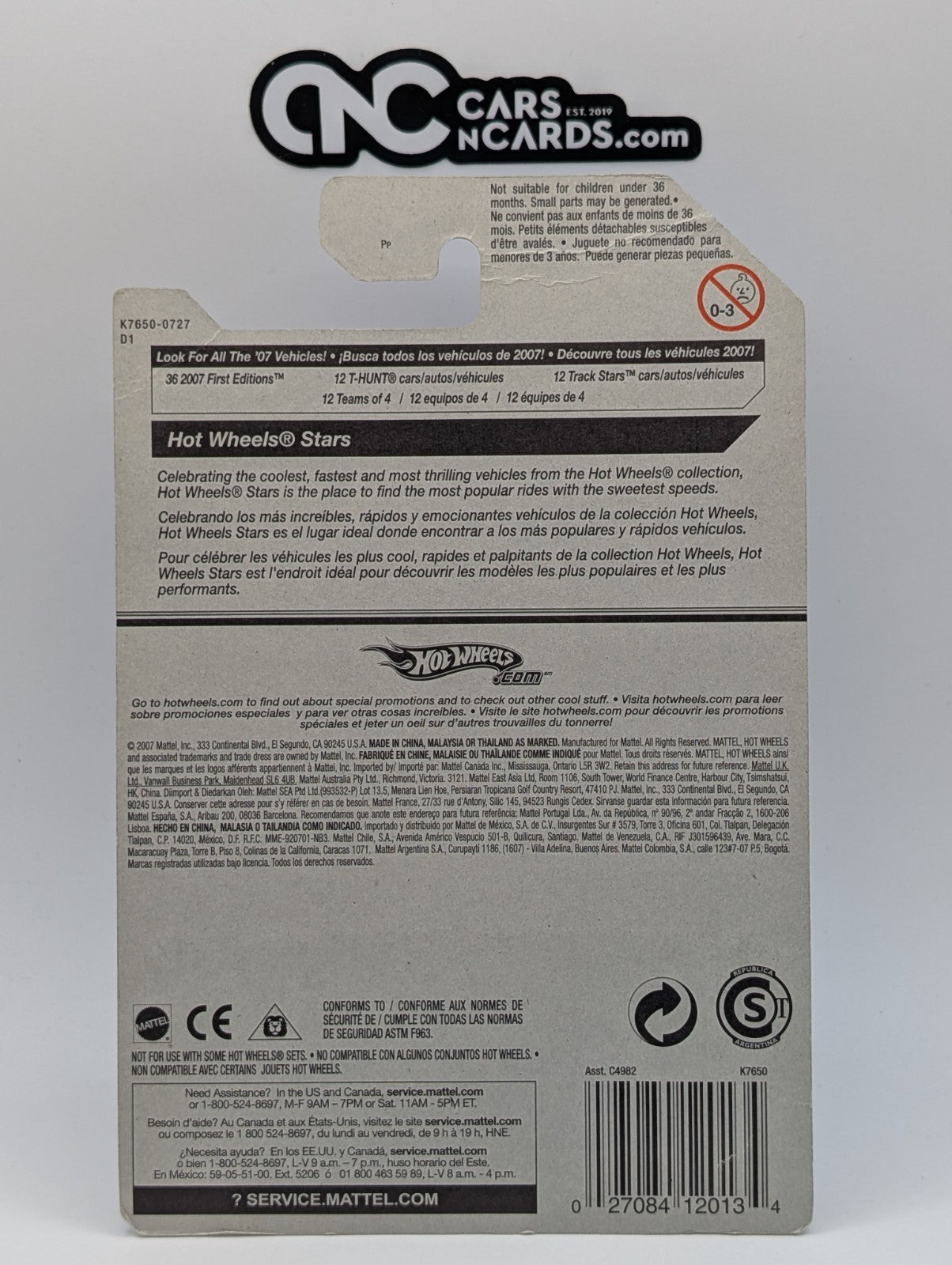 2007 Hot Wheels All Stars Whip Creamer II Gold 99/156 (Card Crease)