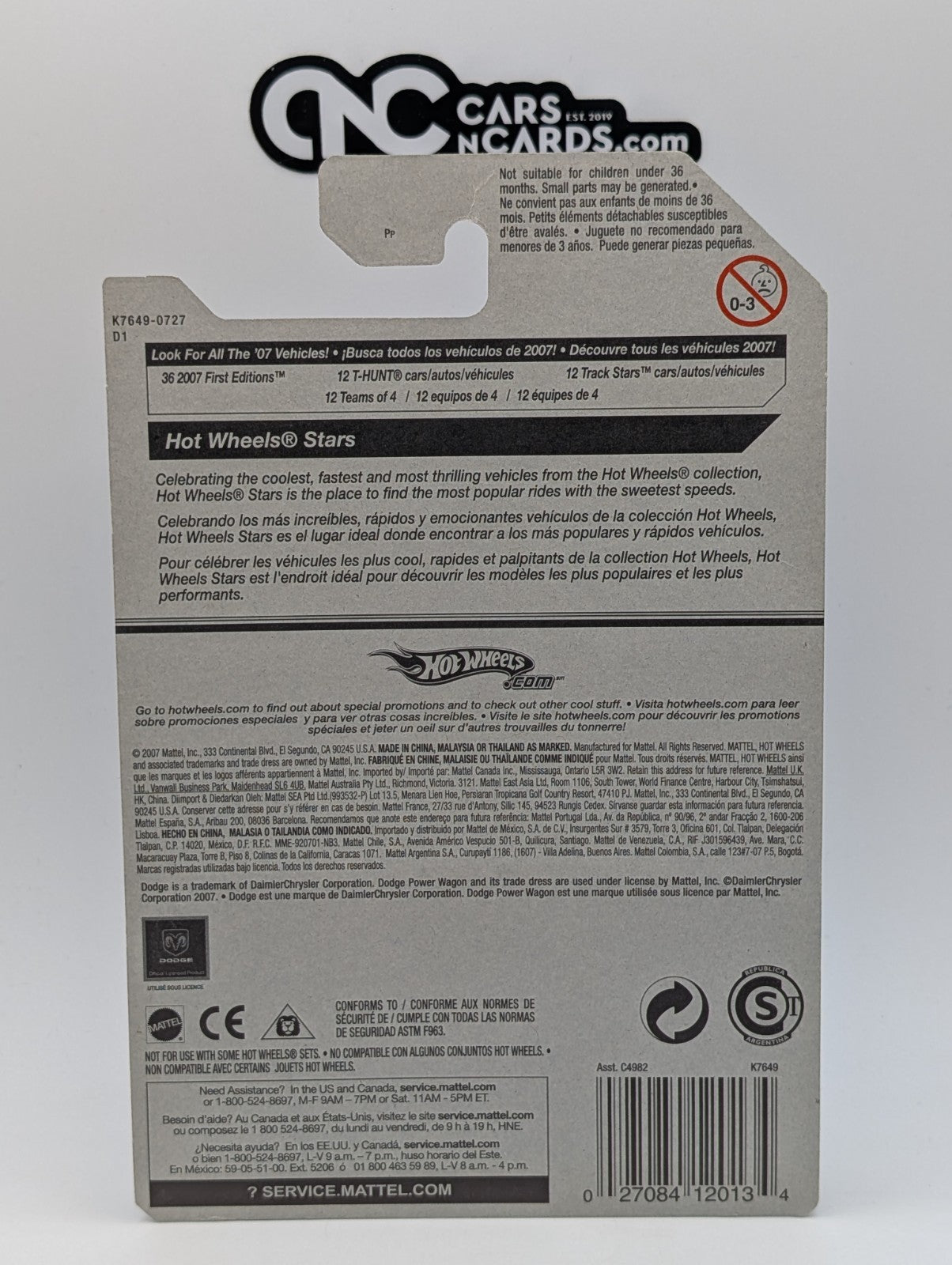 2007 Hot Wheels All Stars Dodge Power Wagon Green 98/156 (Hook Crease)