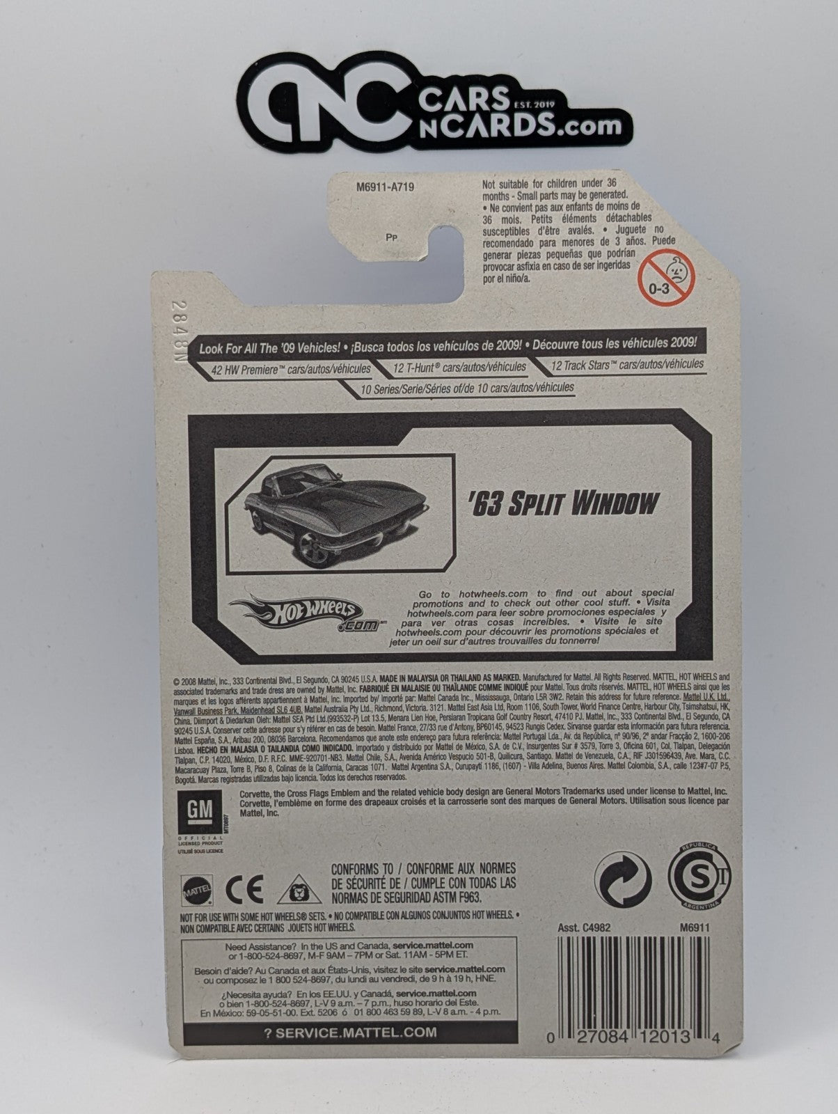 2008 Hot Wheels All Stars 5/36 '63 Split Window Corvette Purple 45/172